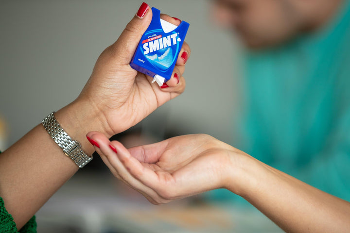 Smint Peppermint Powermints Sugar-Free Xylitol Tooth-Friendly Mints (Pack of 12, 8g Each)