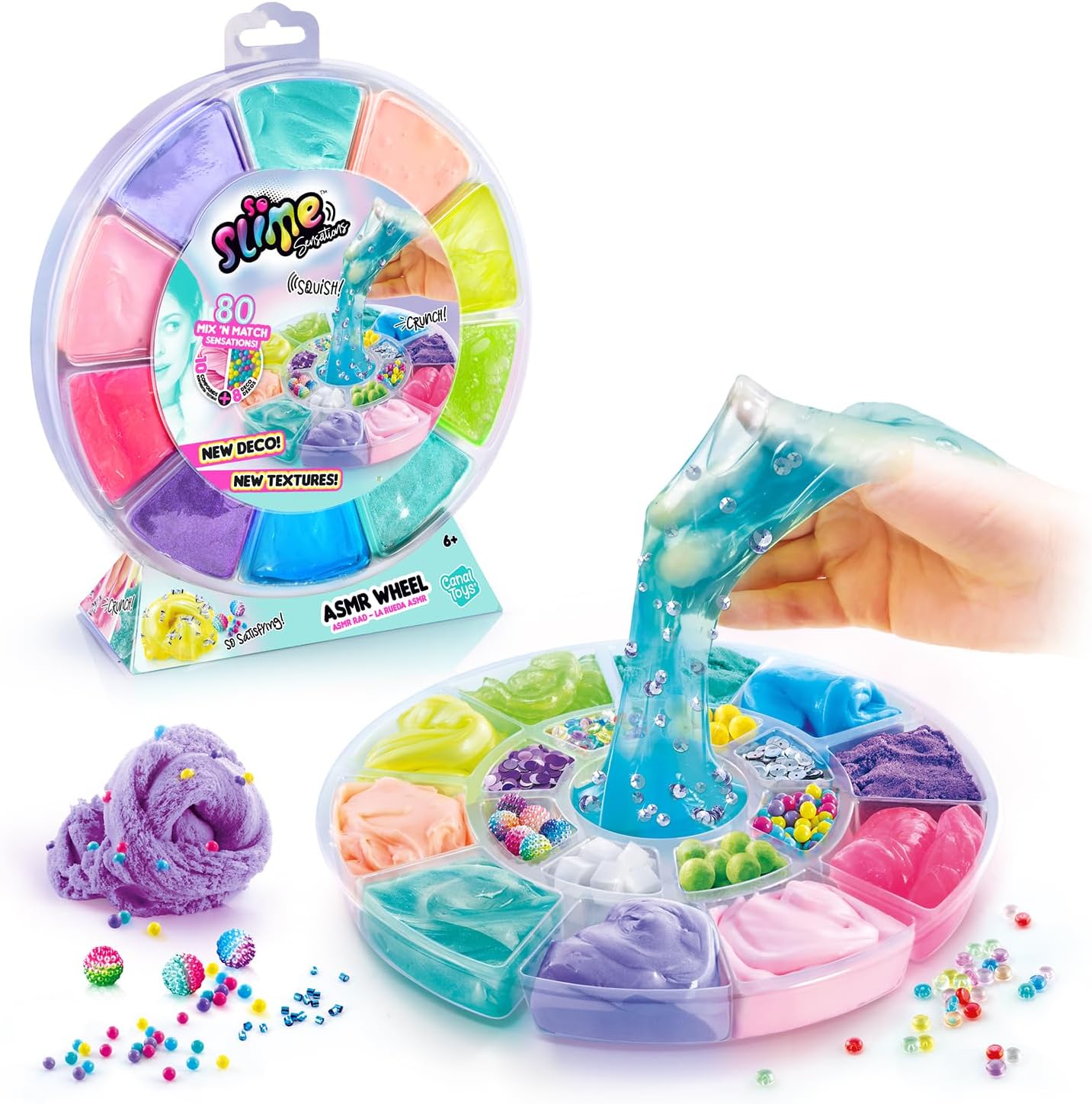 So Slime Sensations ASMR Wheel - Mix & Match Slime Playset for Kids 3+ 1