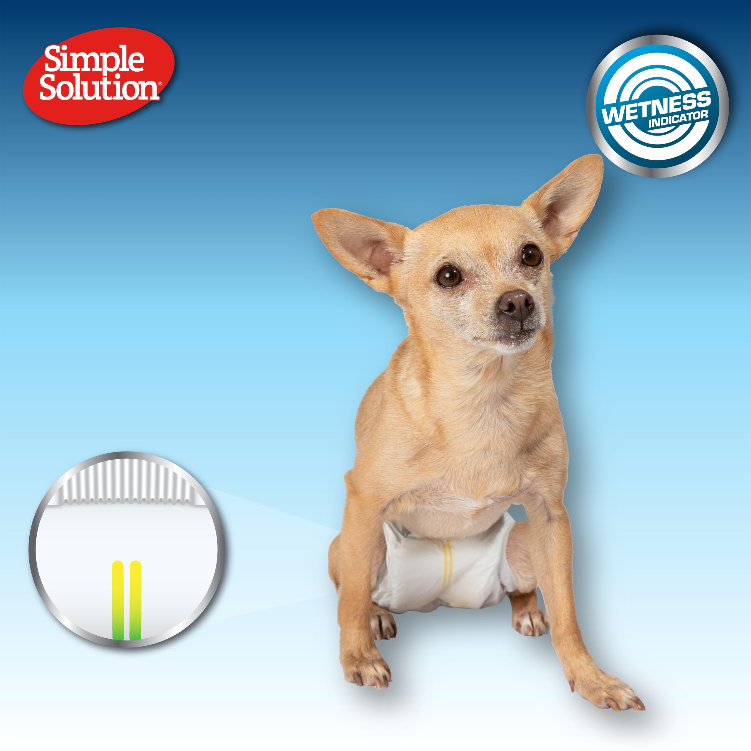 Simple Solution Disposable Dog Diapers for Female Dogs | XXL (56-94cm Waist) | 15 Count 7