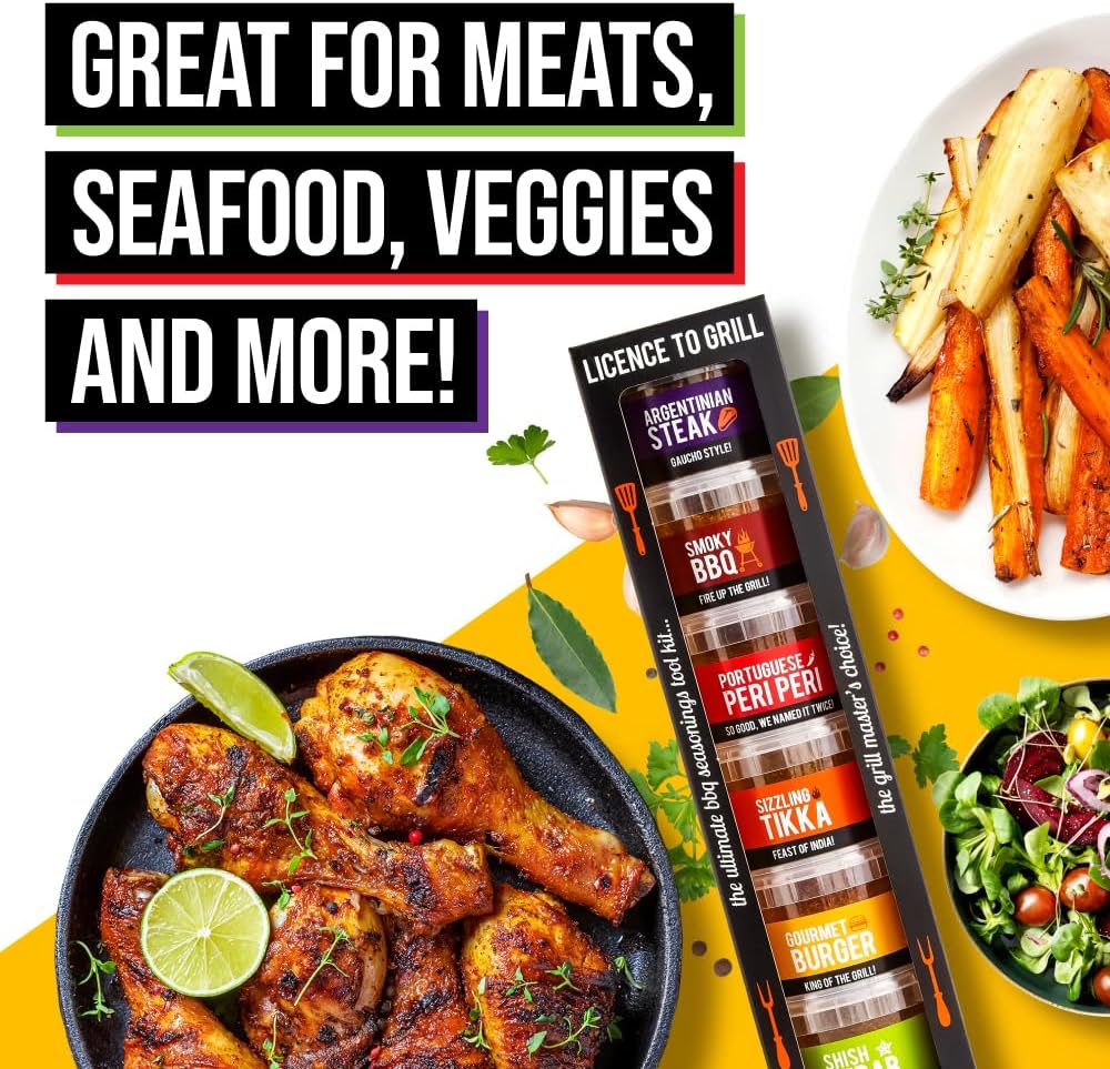 SPICE "N" TICE - The Ultimate Spice, Seasoning & Marinade BBQ Rub Grill Gift Set 4