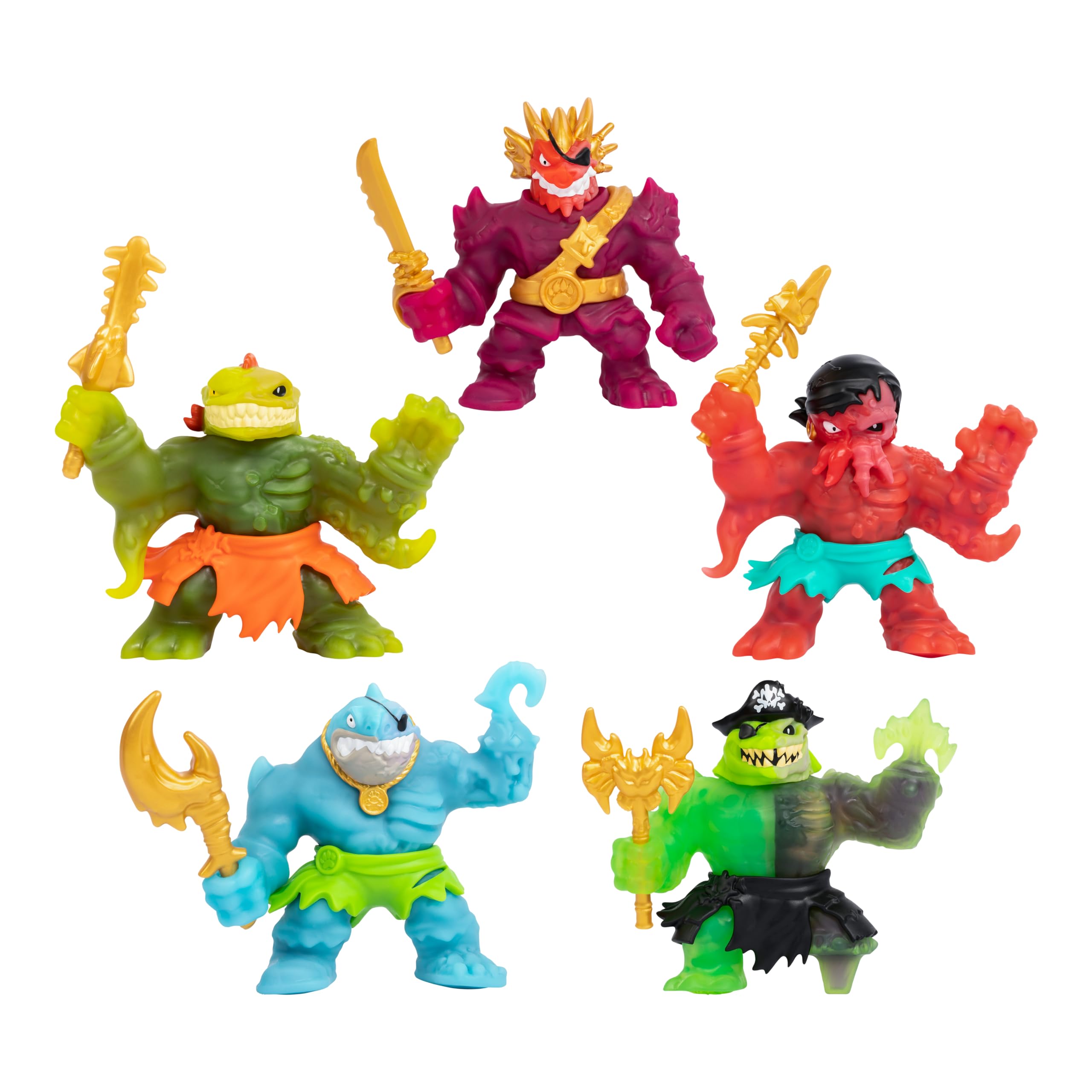 Heroes of Goo Jit Zu Cursed Goo Sea Blazagon - Stretchable Action Figure with Color-Changing Curse Feature 3