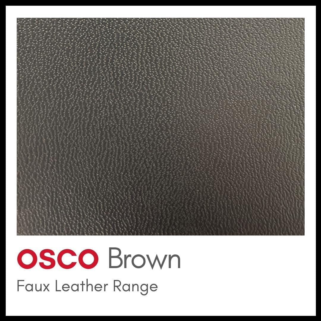 Osco Faux Leather A4 Document Storage Box with Lid | Stackable | Brown | 16 Litres 9