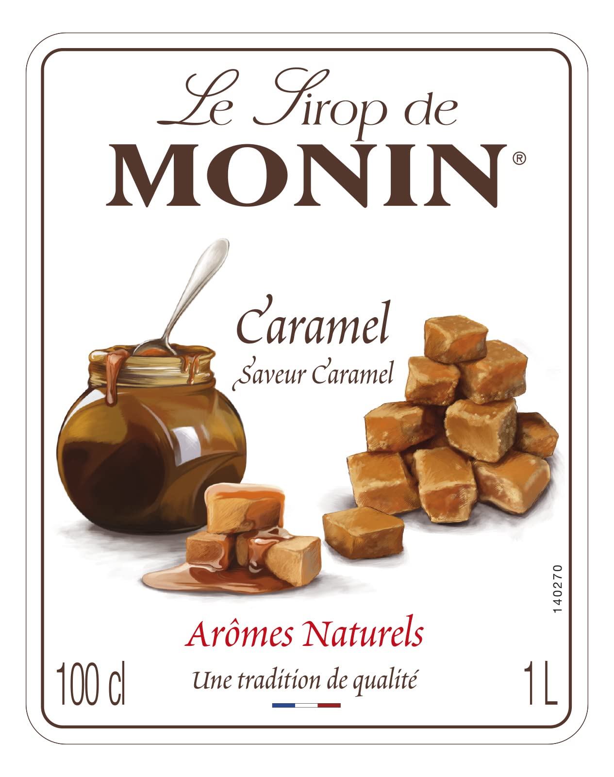 MONIN Premium Caramel Syrup 1L - Vegan, Allergen-Free, Natural Flavouring for Coffee, Cocktails & Desserts 6