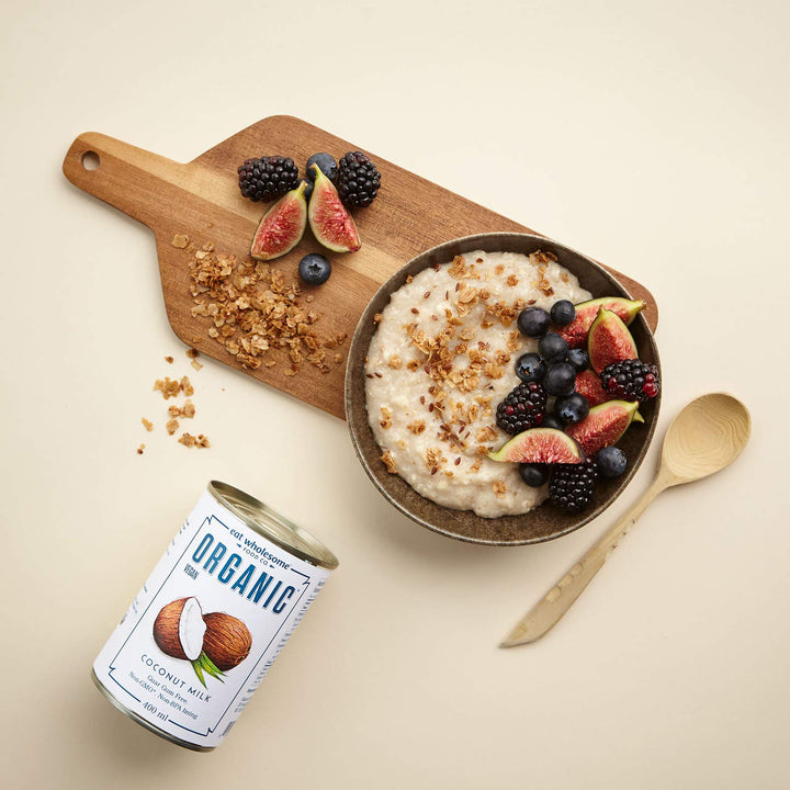 Eat Wholesome Organic Coconut Milk, 400ml (Pack of 4) - Vegan, 100% Natural, No Guar Gum, Great Taste Award Winner