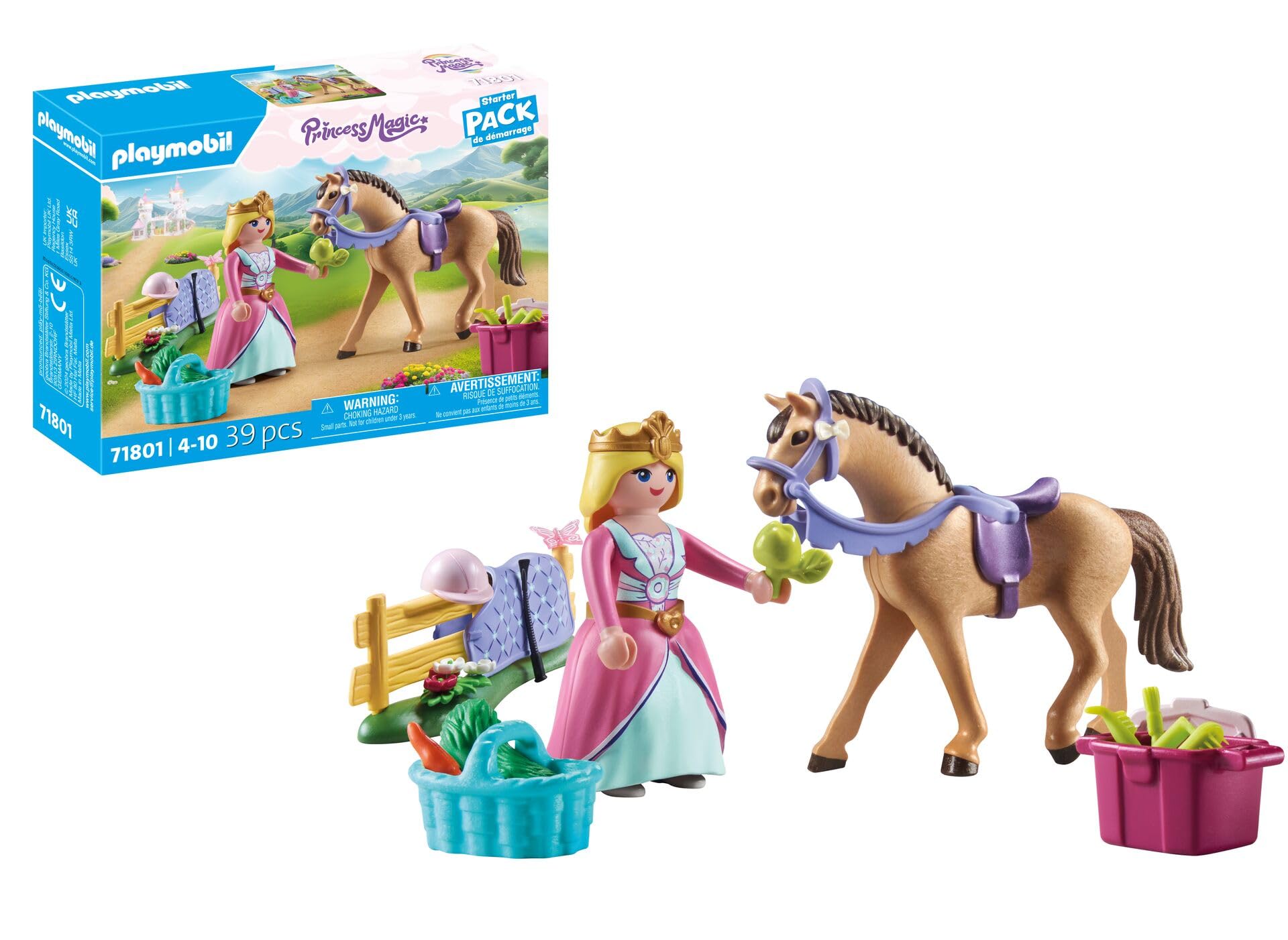 Playmobil Princess Magic - Princess with Horse Playset for Kids 4+ 2