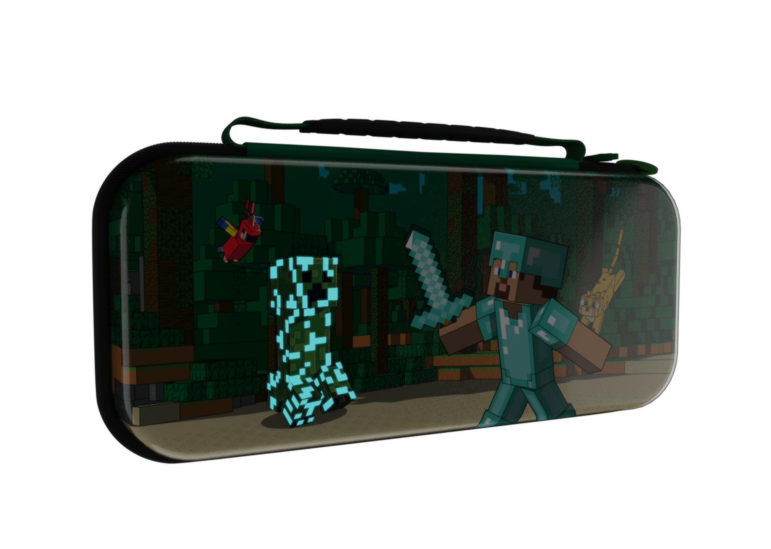 PDP Minecraft Forest Battle Travel Case Plus GLOW for Nintendo Switch Family | Green 5