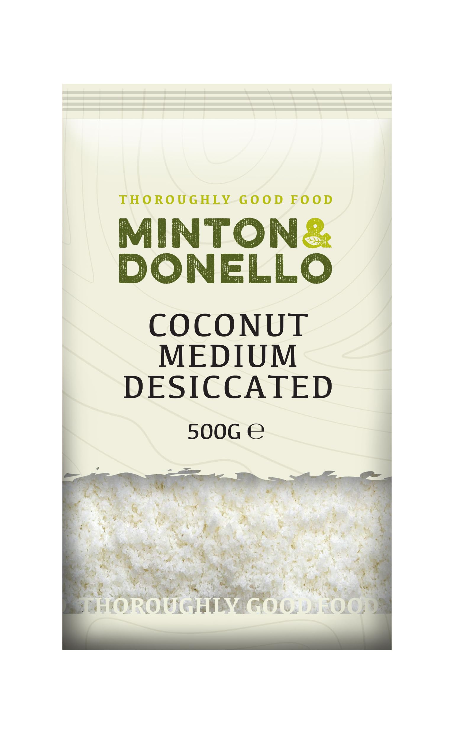 Minton & Donello - Coconut Medium Desiccated 500g - Vegan, Gluten-Free 1