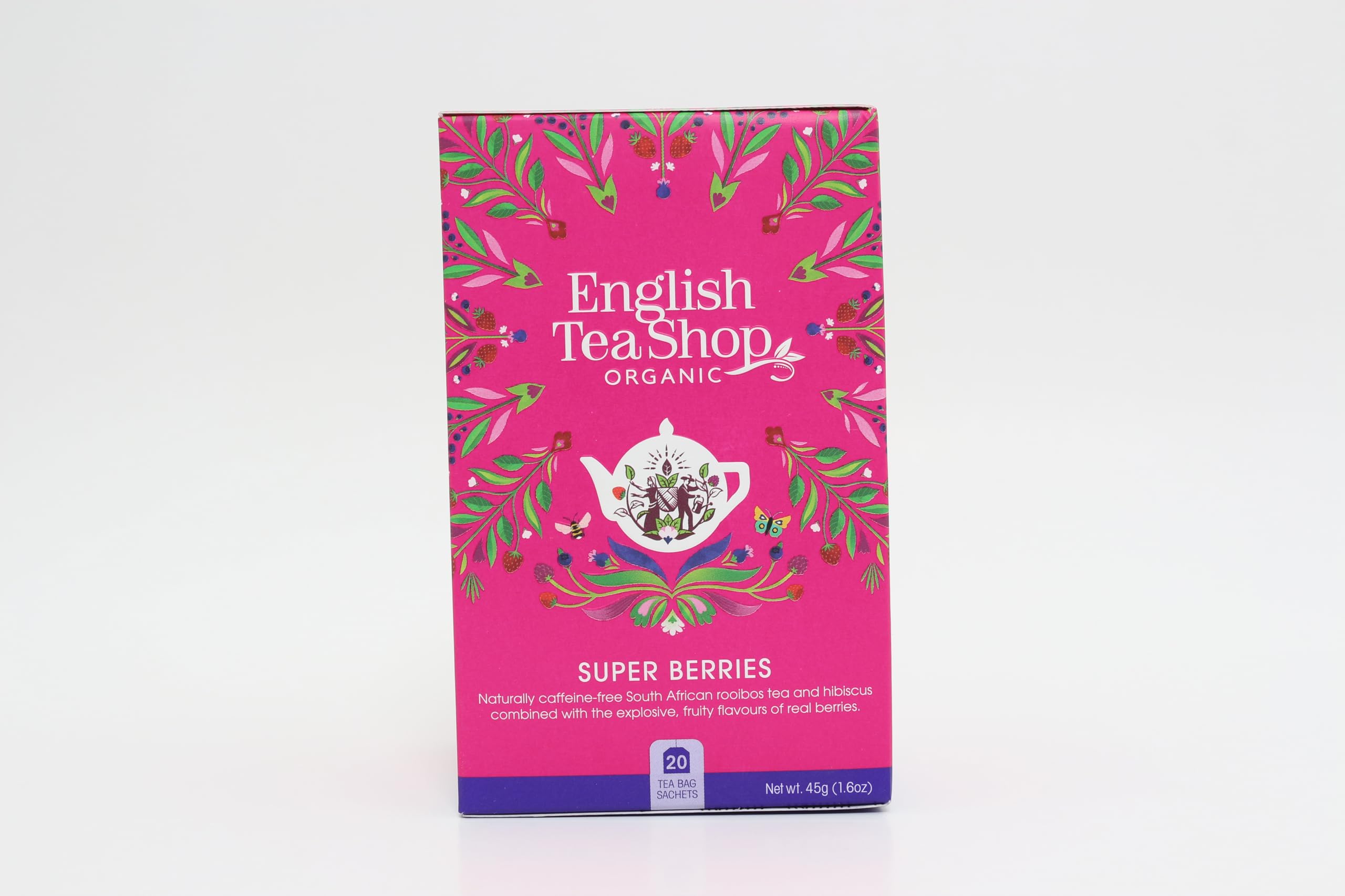 English Tea Shop Super Berries - Organic Fruit Tea, 3 x 20 Tea Bag Sachets (60 Total), 120 g