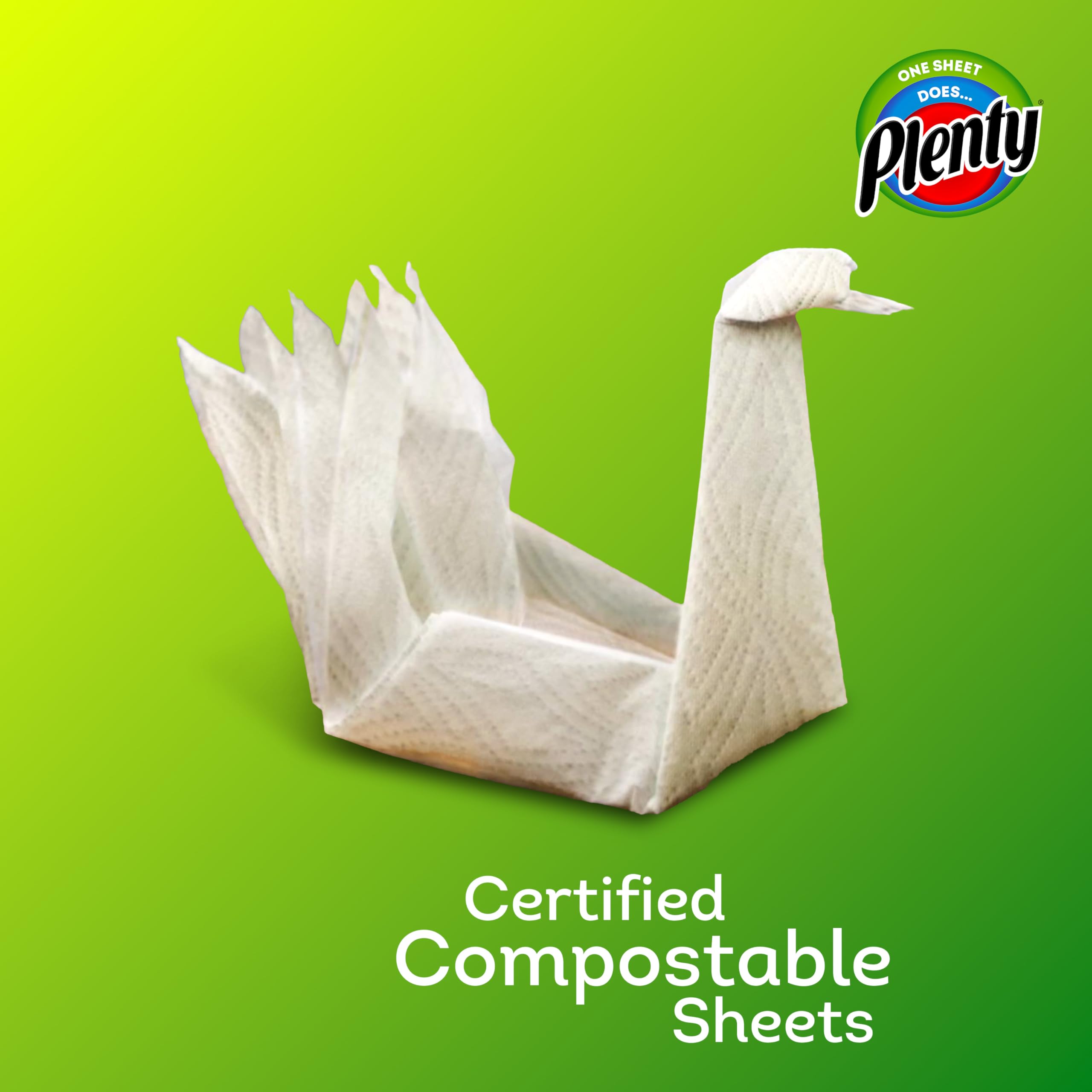 PLENTY Original Kitchen Roll - 50% More Absorbent | 6 Rolls, 570 Sheets Total 5