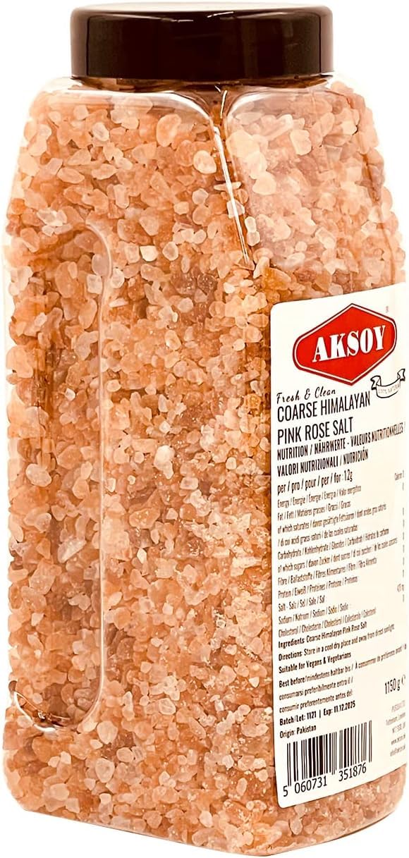 Aksoy Pink Himalayan Salt 1.15KG - Fine Grain, GMO Free, Chemical Free, Premium Himalayan Salt