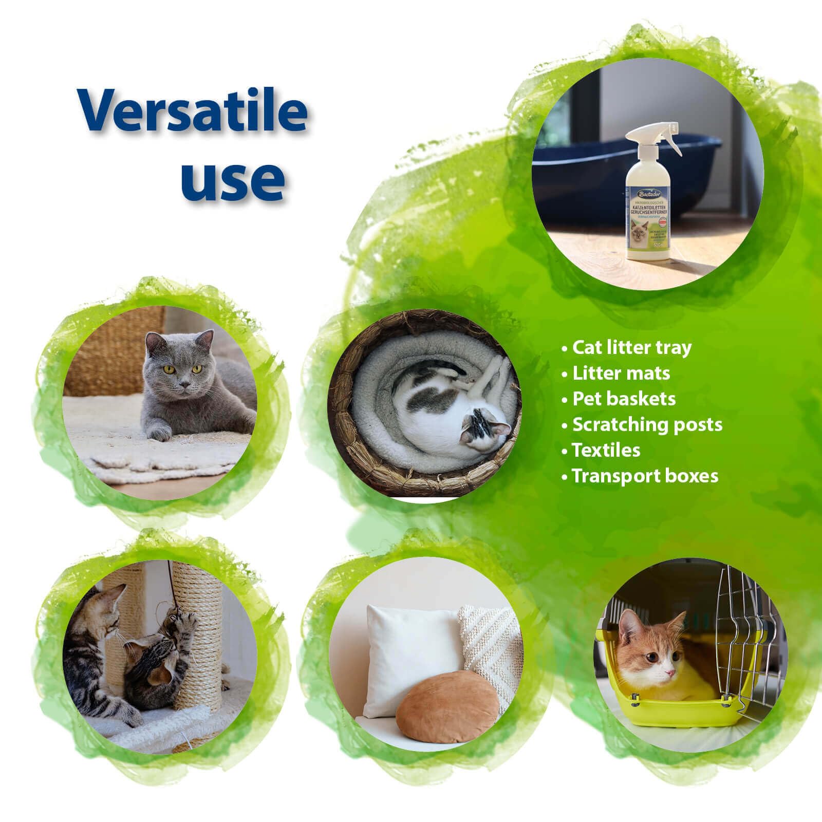 Bactador Enzyme Cleaner for Cat Pee Spray - Permanent Odour Removal | 500ml | Unscented 3
