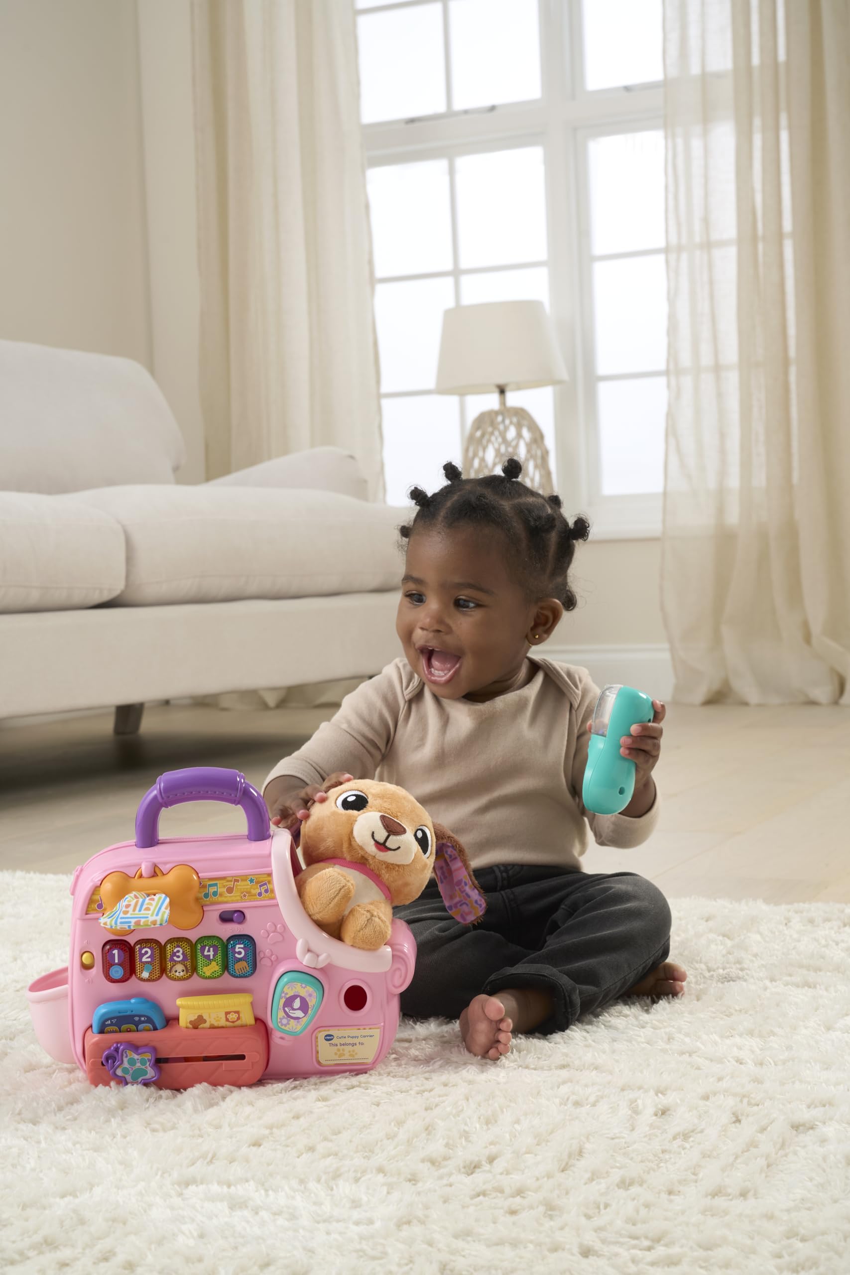 VTech Baby Cutie Puppy Carrier - Interactive Role-Play Toy with 6 Accessories | Ages 9-36 Months 5