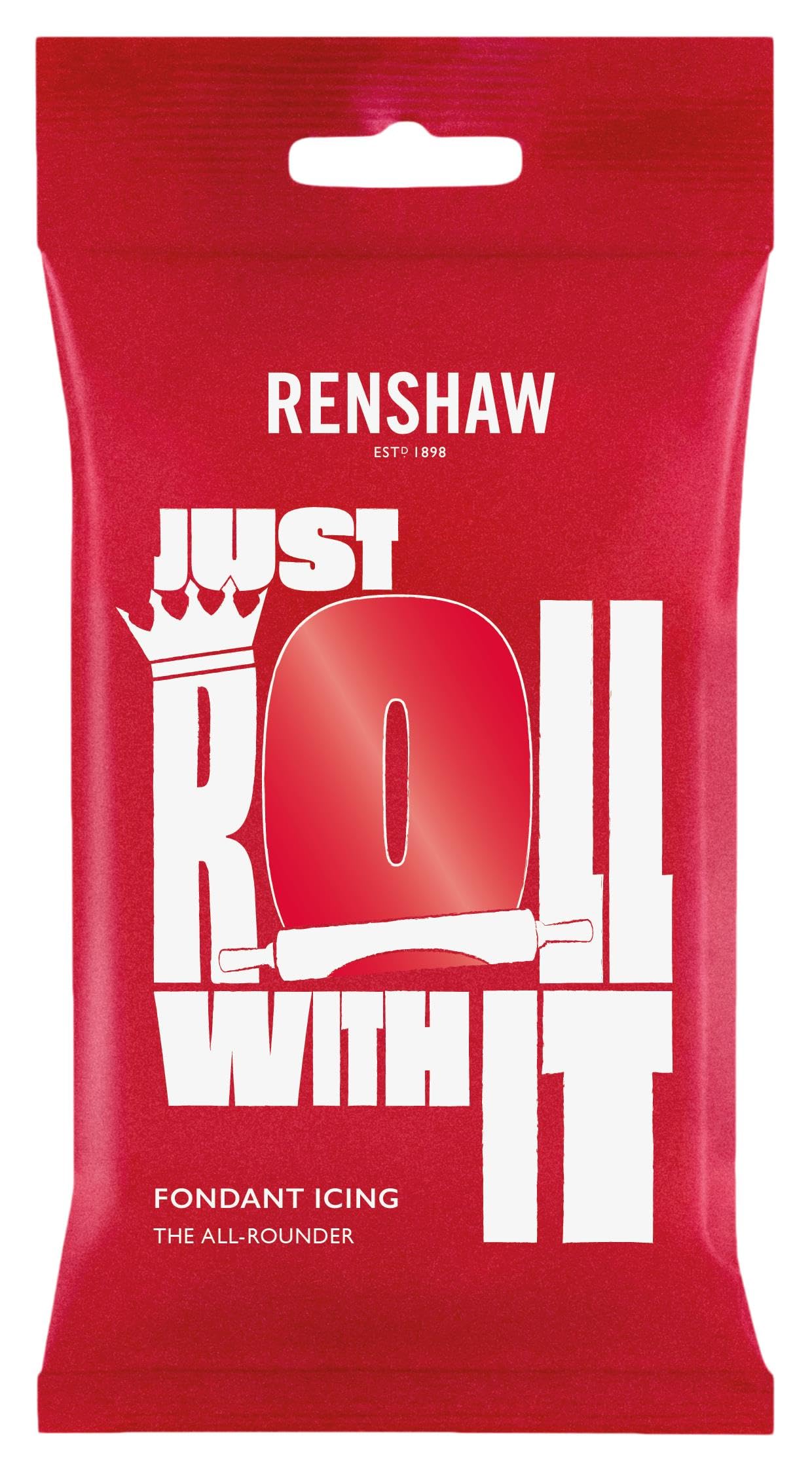 Renshaw Poppy Red Just Roll With It Fondant Icing - Improved Vanilla Flavor | 250 g