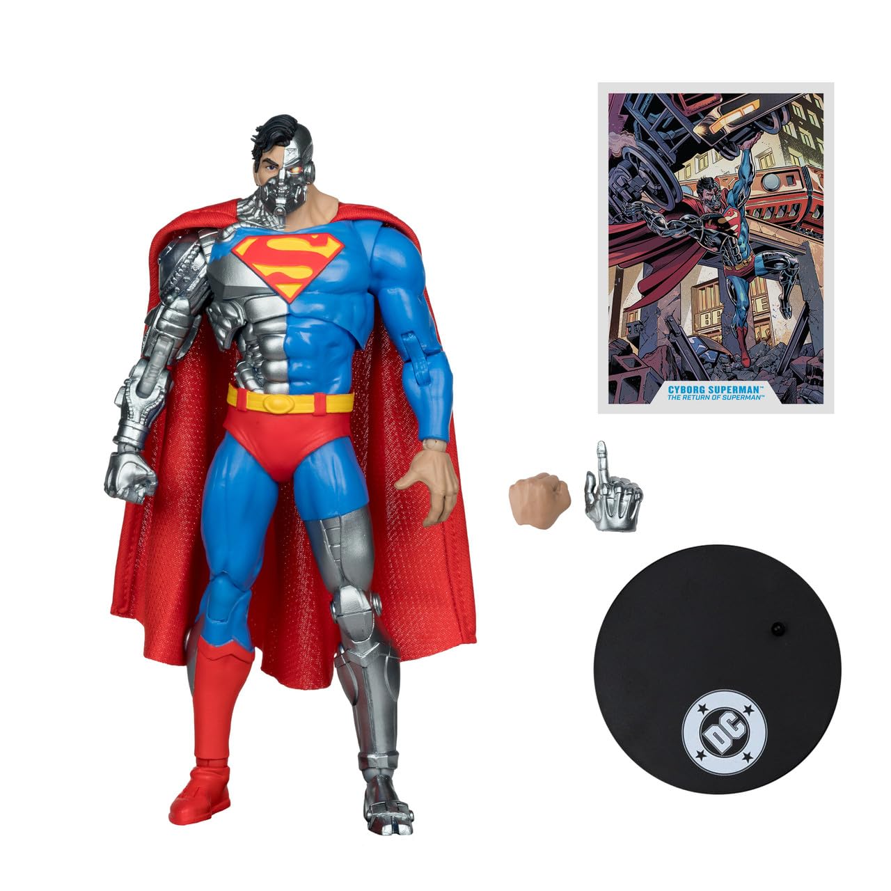 McFarlane DC Multiverse Cyborg Superman Action Figure - 7in Scale, Multicolor, Ages 168+ 5