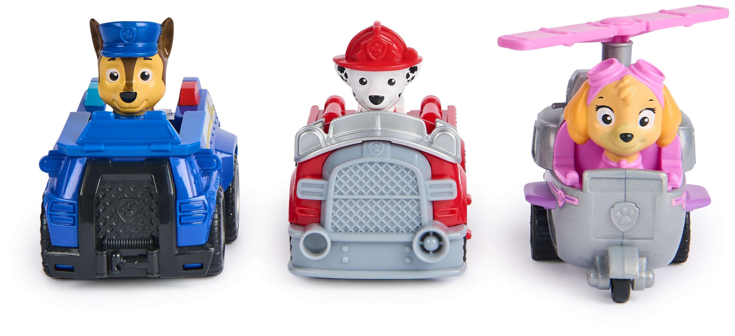 Paw Patrol Deluxe Rescue Racers Triple Pack (Chase, Marshall, Skye) | Pull-Back Action | Ages 3-9 5