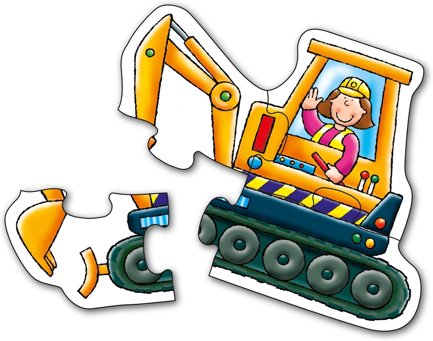 Orchard Toys Big Wheels Jigsaw Puzzle - 4 & 8-Piece Vehicle Puzzles for Toddlers 3