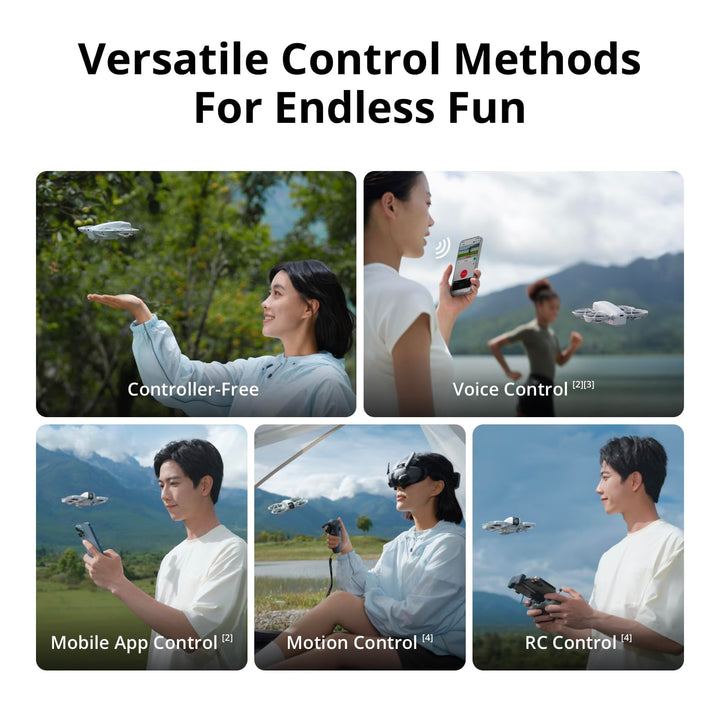 DJI Neo Motion Fly More Combo - 135g Mini Drone with 4K UHD Camera, Subject Tracking, Palm Takeoff, 3 Batteries & RC Motion 3