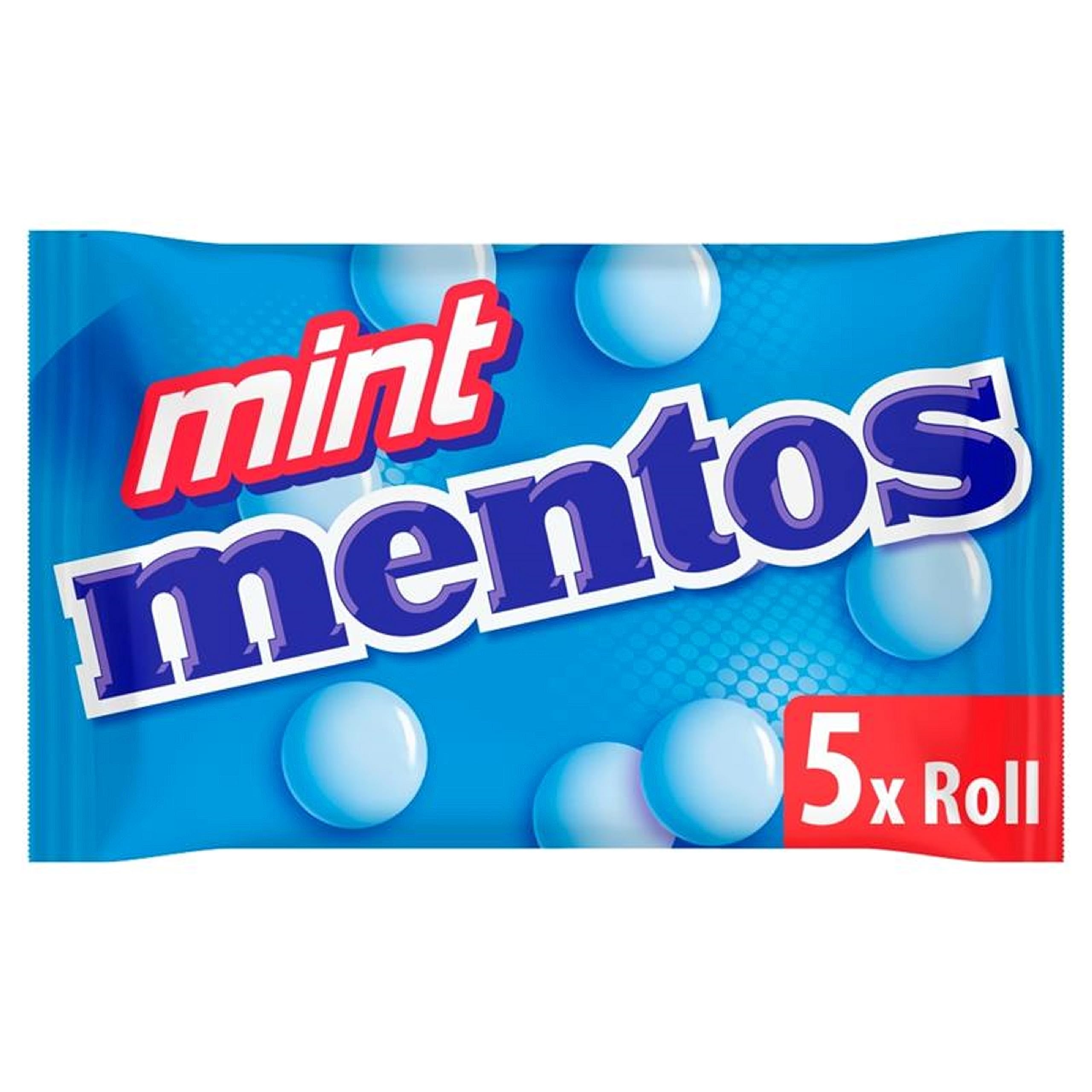 MENTOS Soft Mints - Crisp Outer Shell and Soft Centre, Peppermint Flavour | 5 Rolls Pack | 200g Total