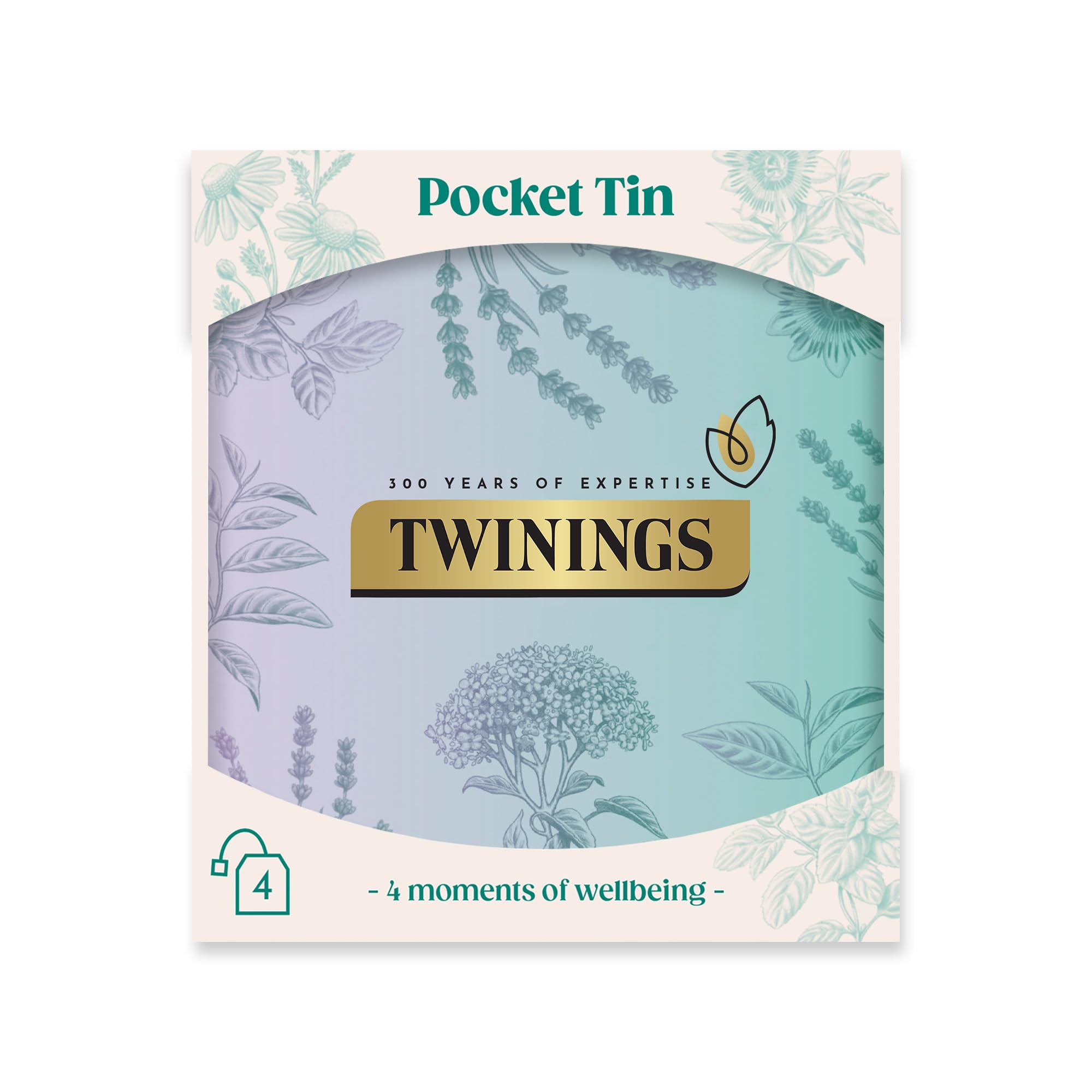 Twinings Festive Limited Edition Pocket Tea Tin - 4 Envelopes | Superblends Sleep Spiced Apple & Glow 3