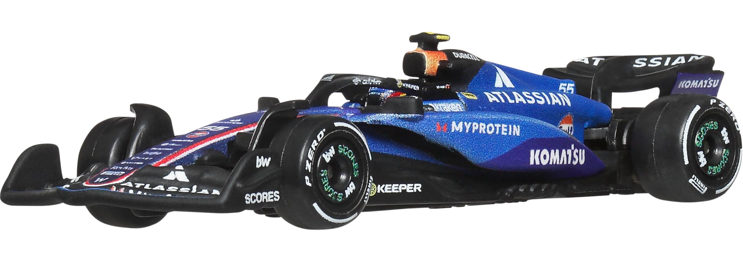 Hot Wheels Formula 1 Atlassian Williams Racing #55 Die-Cast Car | 1:64 Scale Metal/Metal | JKD85 1