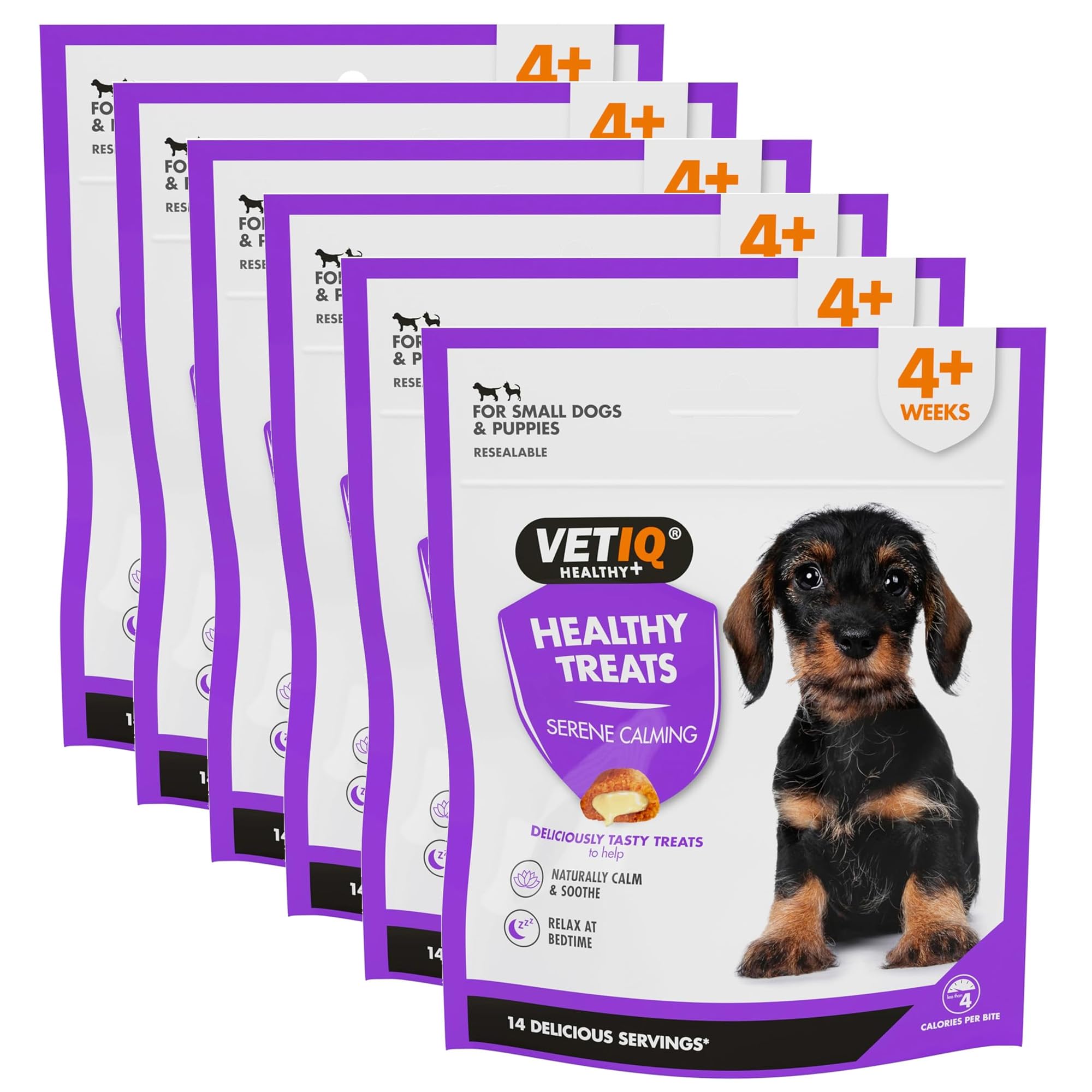 VETIQ Serene Calming Treats - Natural Anxiety Relief for Small Dogs & Puppies | 6 x 50g Bags 1