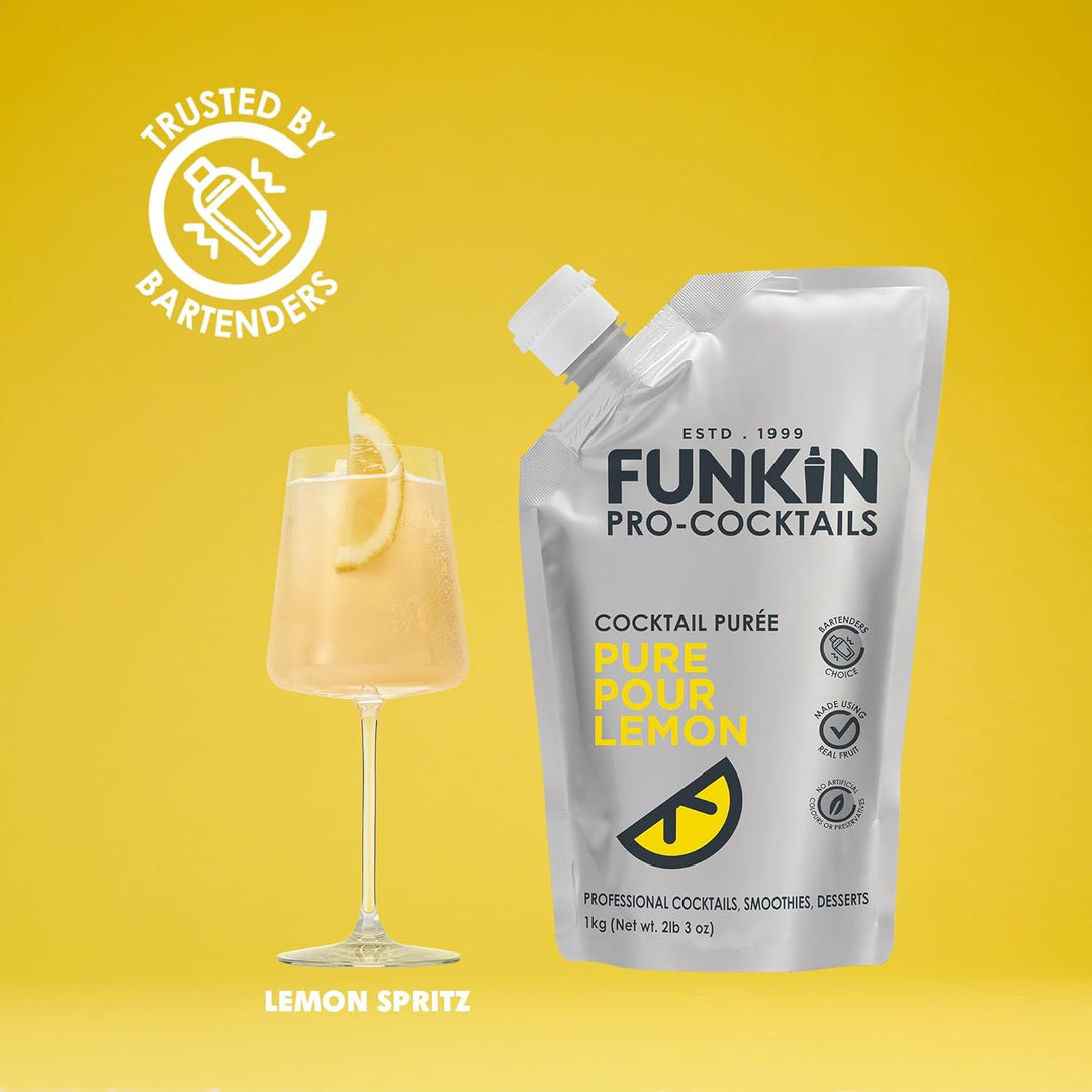 Funkin Pro Pure Pour Lemon Fruit Puree, 1 kg