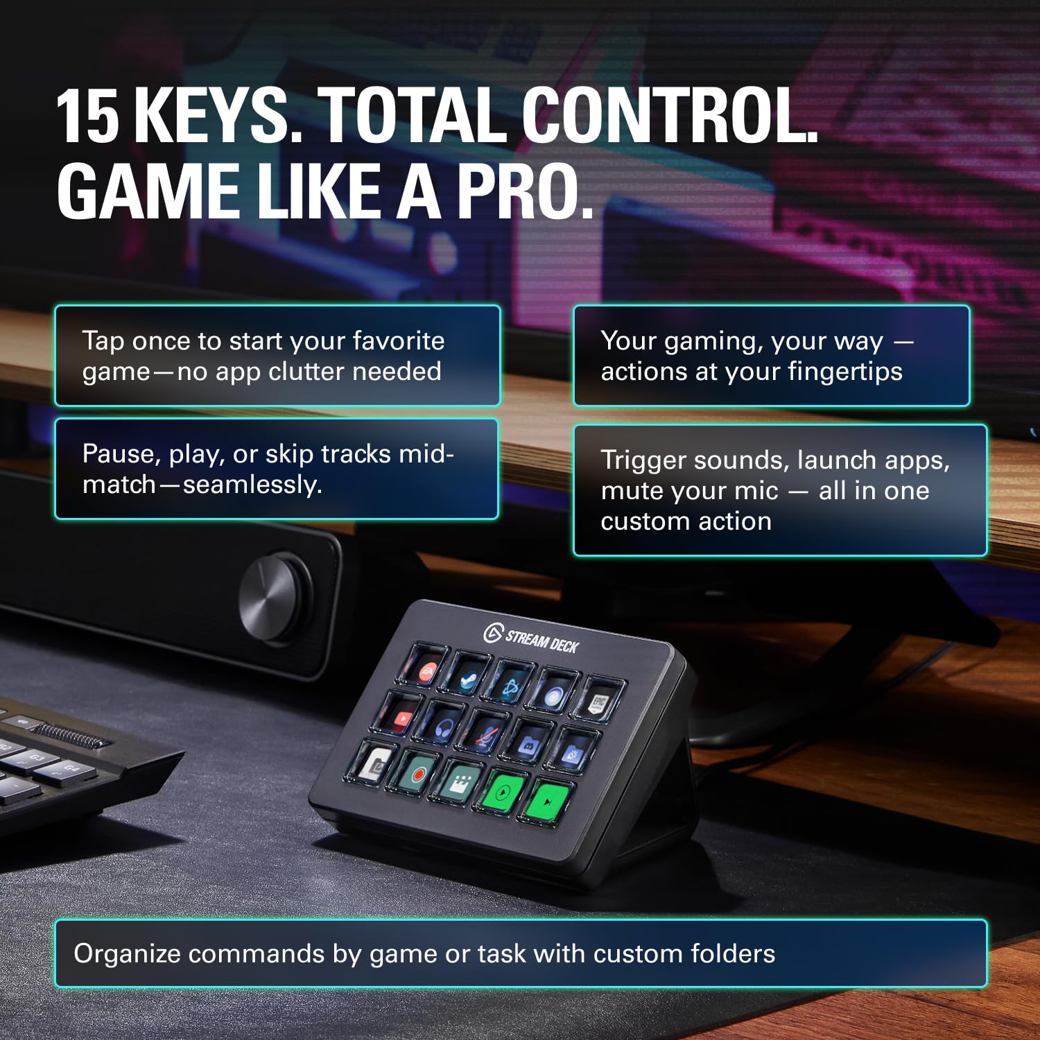 Elgato Stream Deck Scissor Keys—Workflow Controller with Customisable Macro 3