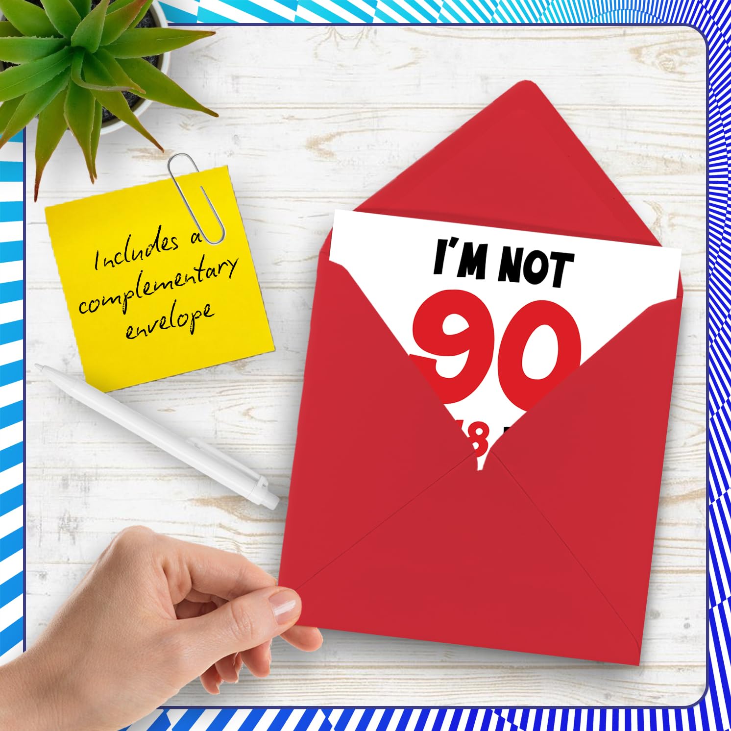 Stuff4 Funny 90th Birthday Card for Women & Men | 18 With 72 Years Experience | 145mm Square 5