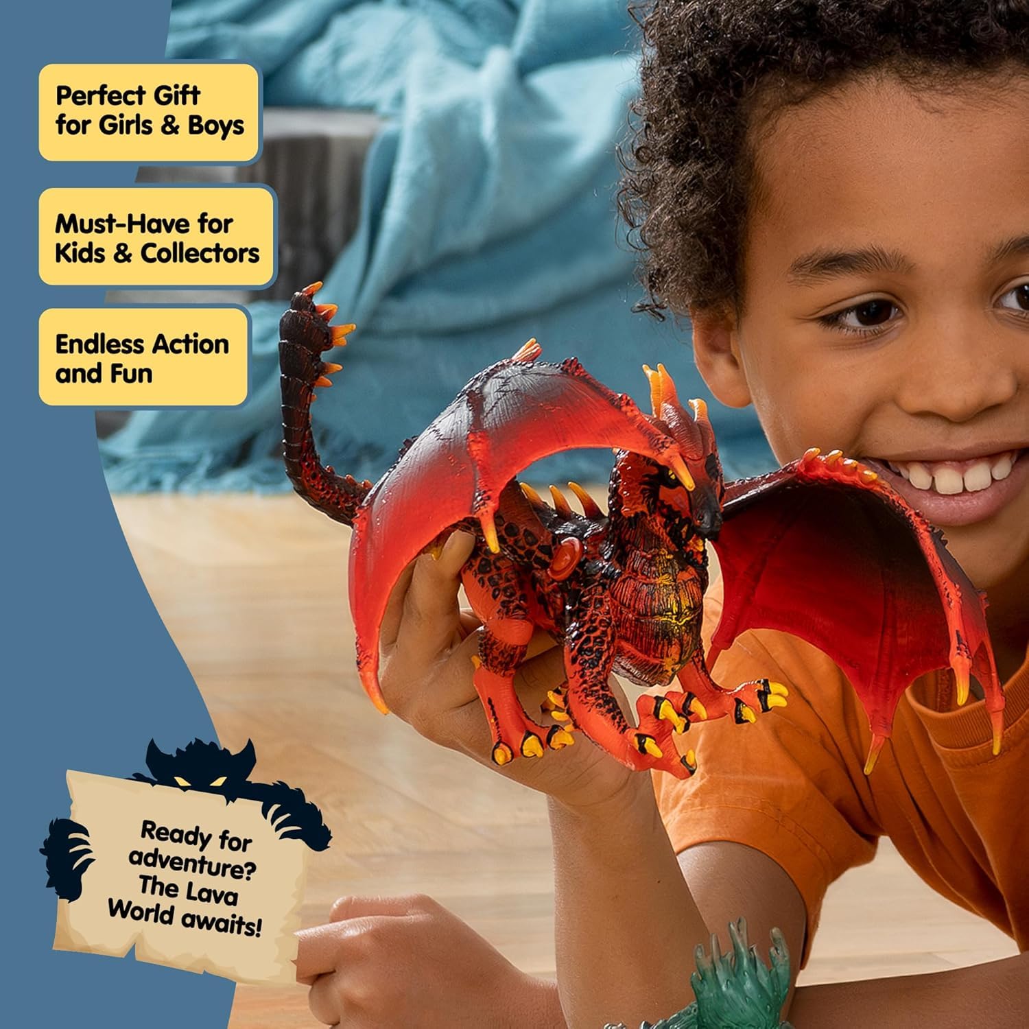Schleich Eldrador Creatures Lava Dragon Toy - Movable Wings, Ages 7+ | 70138 3