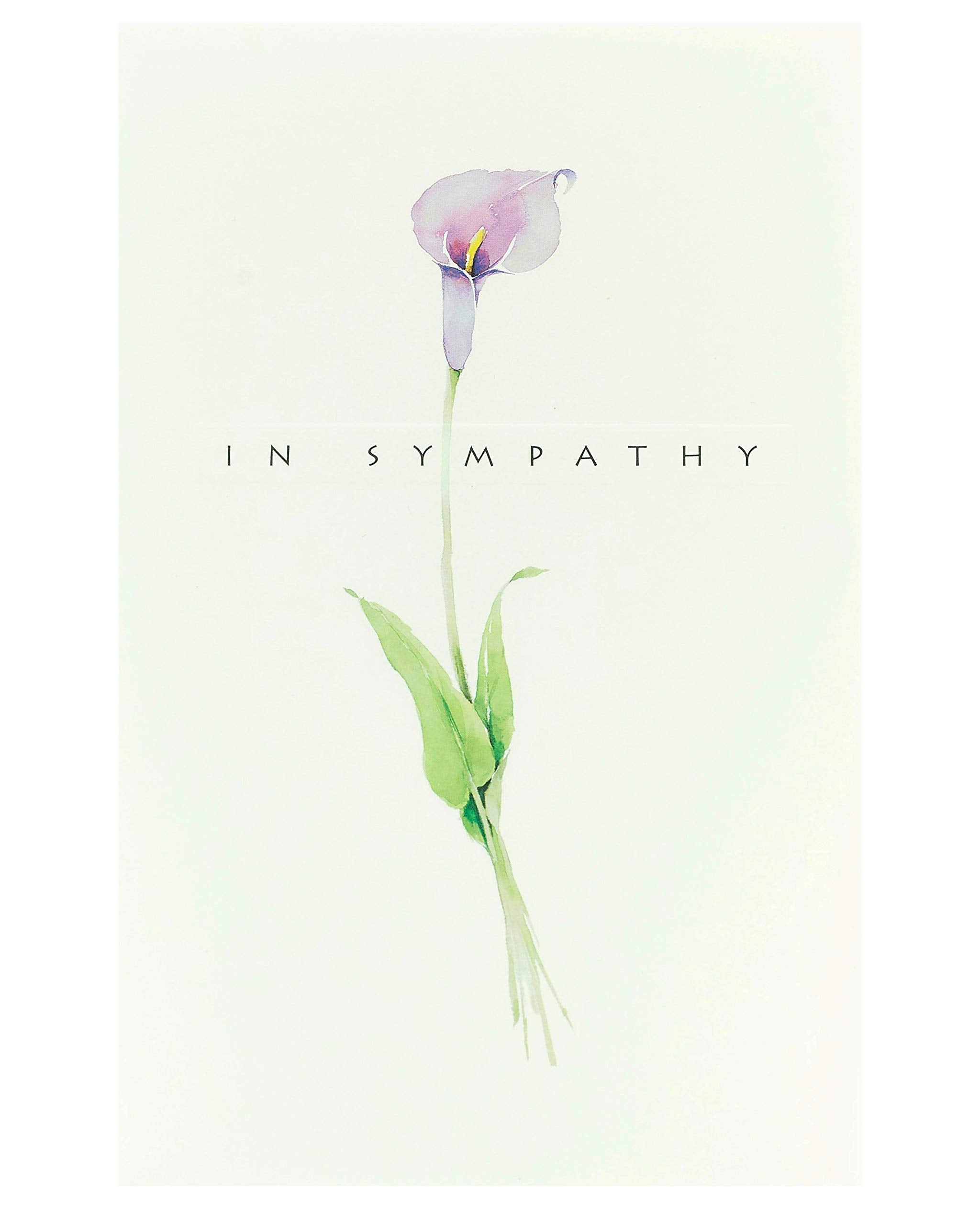 UK Greetings Sympathy Card - Classic Watercolour Flower Design | 127 x 190 mm 1