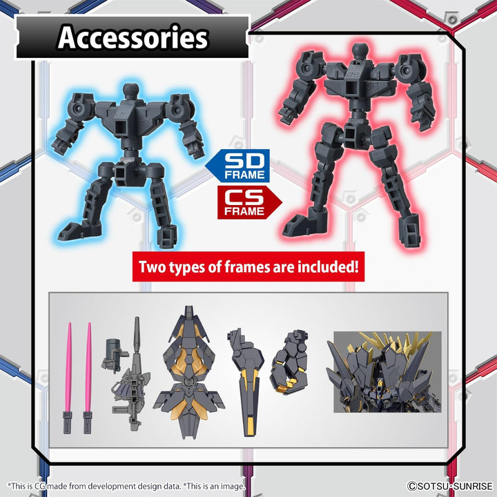 BANDAI SPIRITS SD GUNDAM -Cross Silhouette Unicorn 02 Banshee & Norn Parts -Model Kit