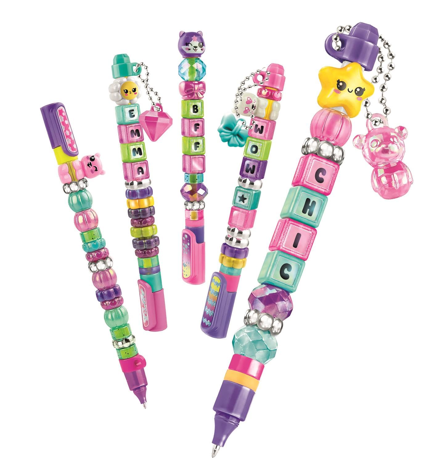 Clementoni The Message Pens - Customise Colourful Pens with Beads, Stickers & Letters | Ages 6+ 3