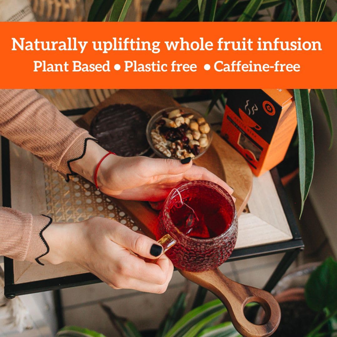 HOTTEA MAMA Get Up & Glow Organic Whole Fruit Tea | Vitamin C Rich | Caffeine-Free Pregnancy & Breastfeeding Tea
