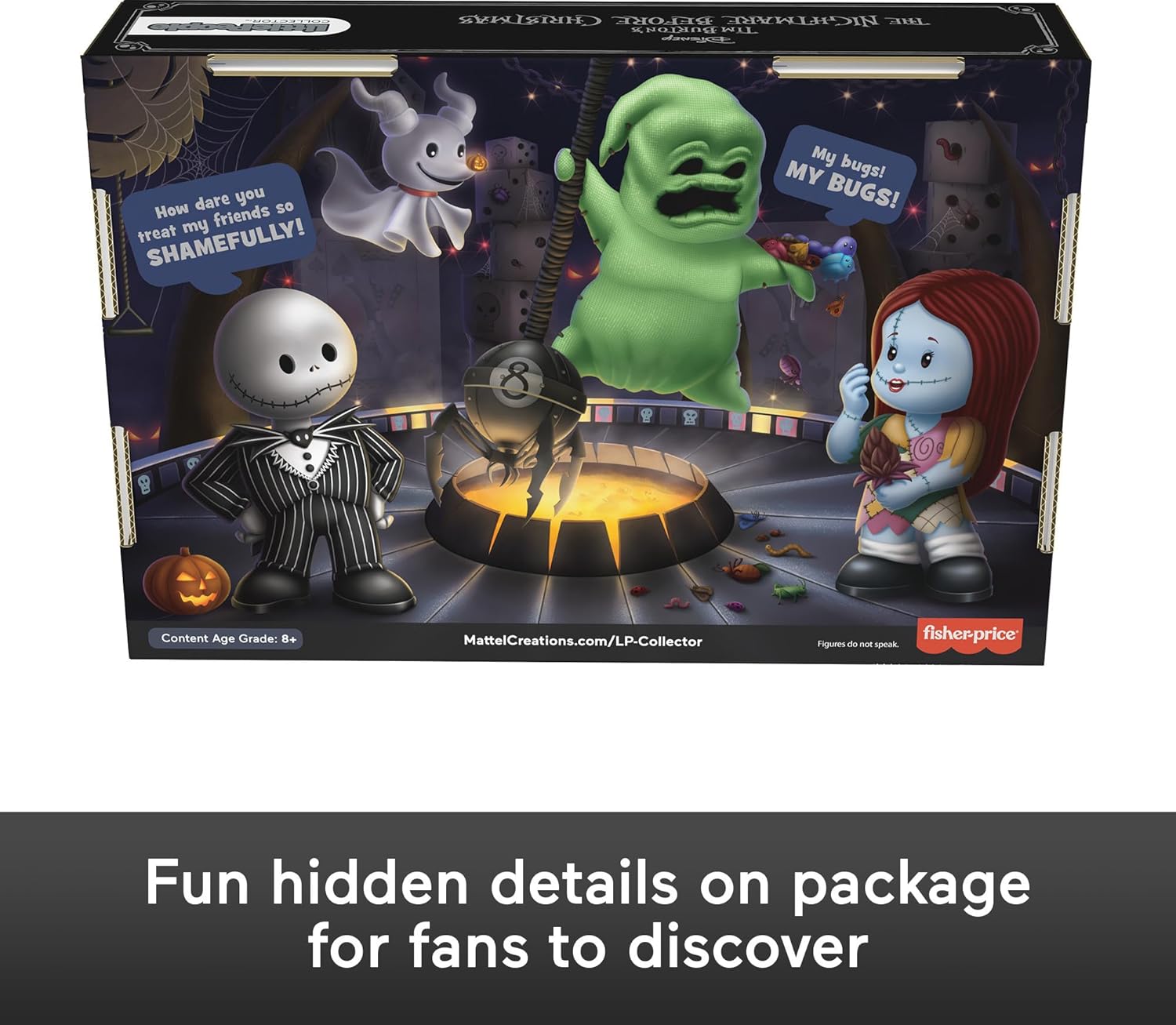 Little People Collector Disney Tim Burton’s The Nightmare Before Christmas - 4-Pack Glow-in-the-Dark Figures 3