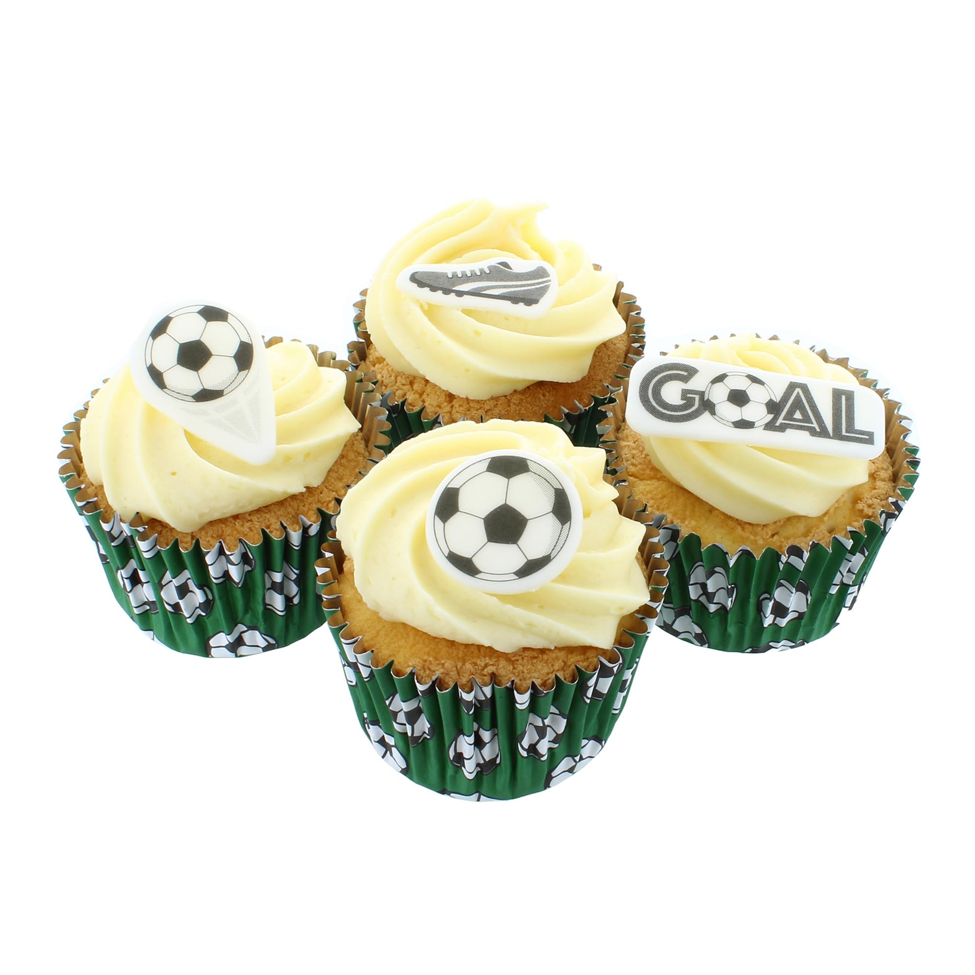 Culpitt - Football Sugar Decorations 32 Pack Edible Cupcake Toppers 6