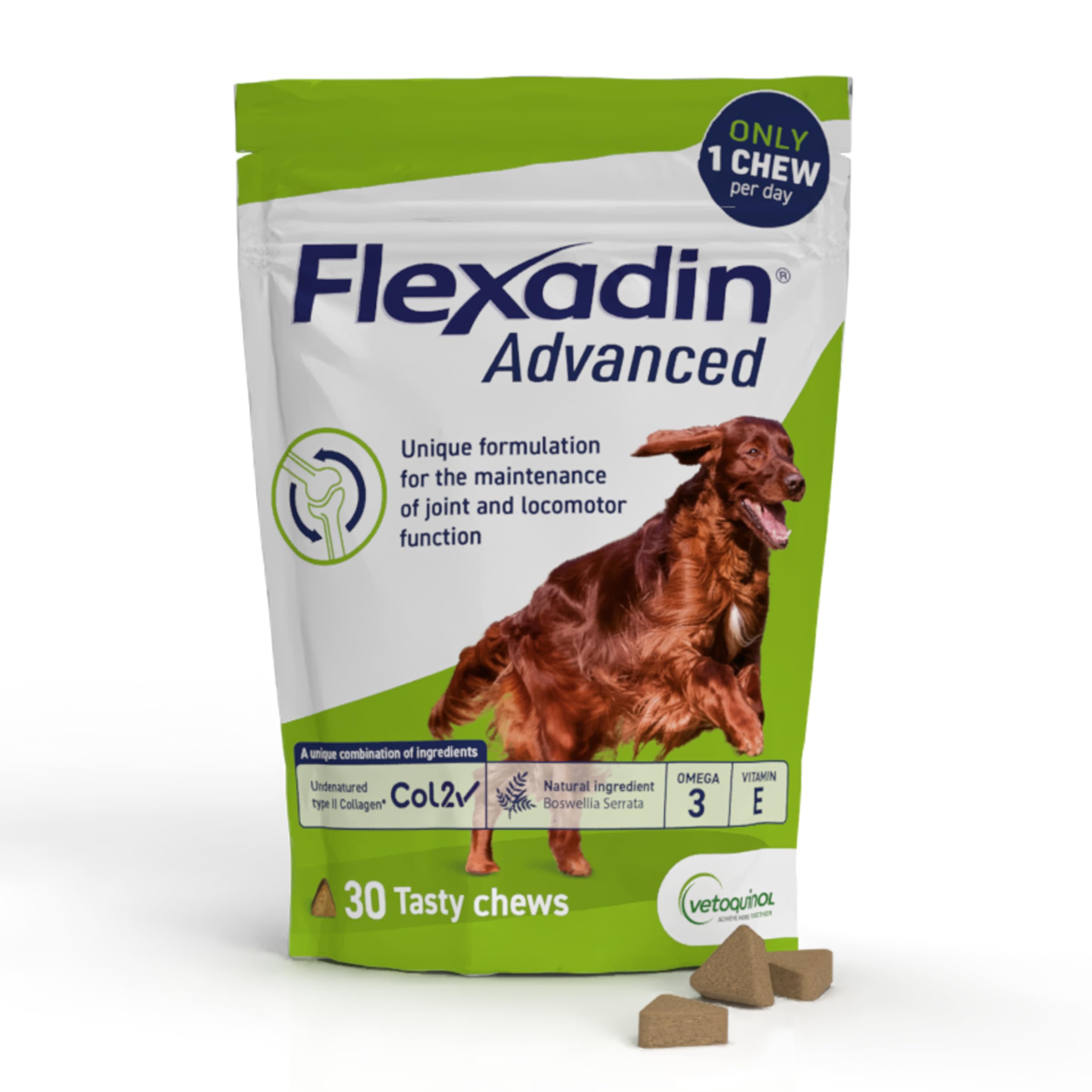 Vetoquinol Flexadin Advanced Joint Care Multivitamins for Dogs - 30 Chews 1