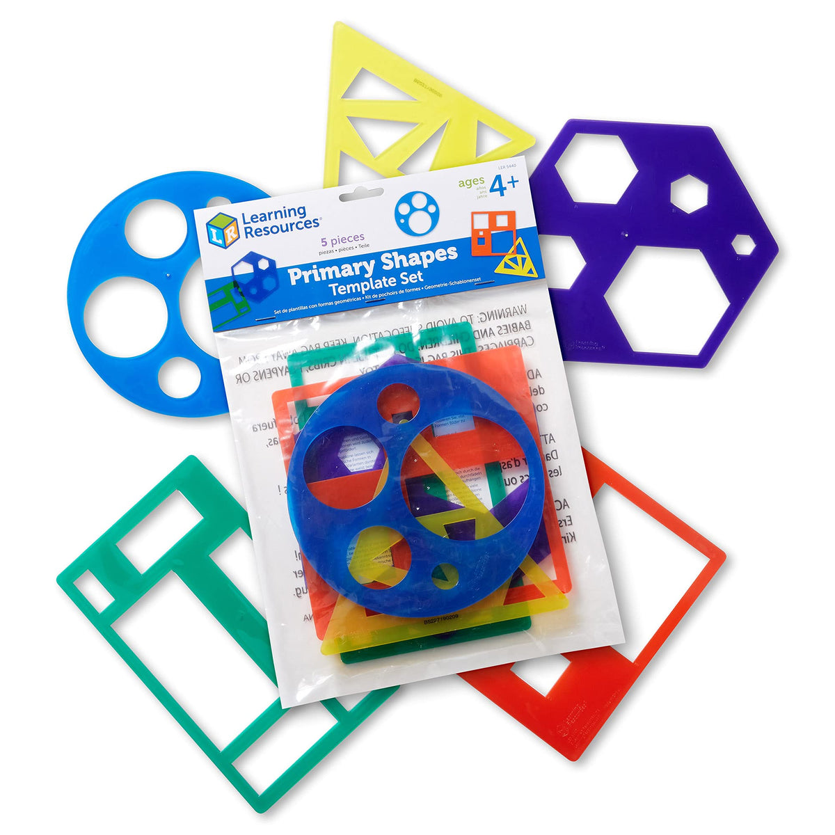 Learning Resources Primary Shapes Template Set - 5 Templates