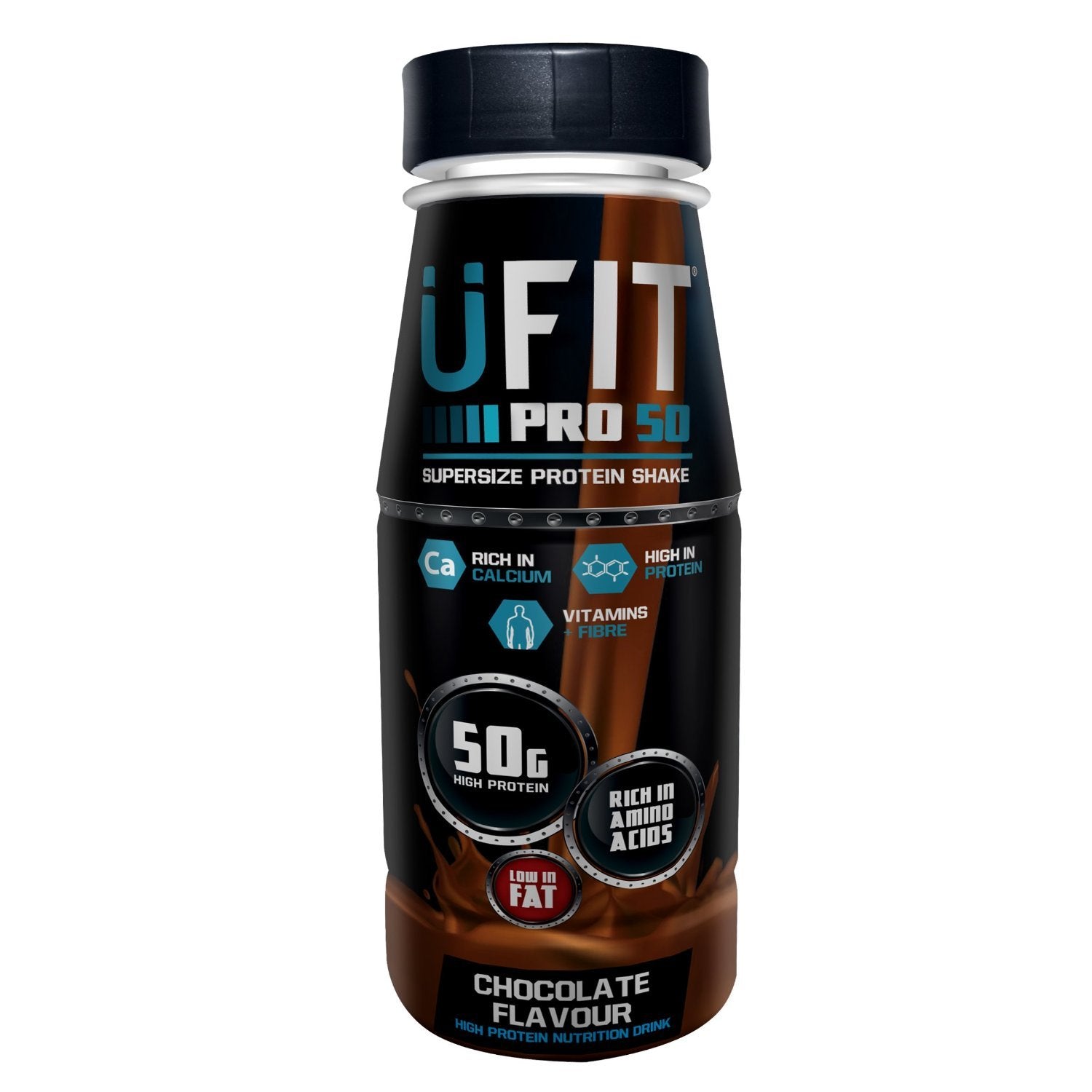 UFIT Protein Shakes - Schokoladengeschmack, 500ml