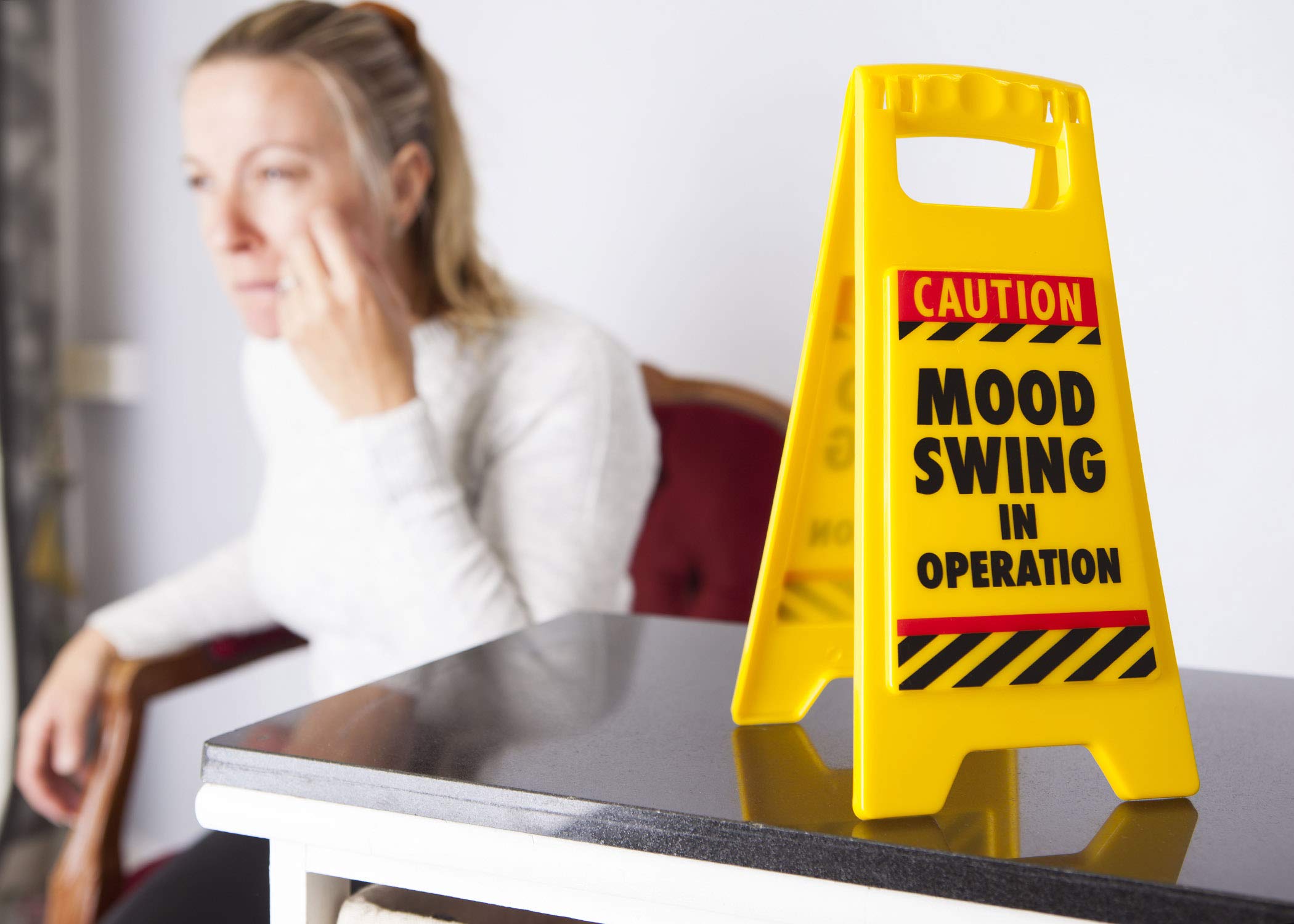 Boxer Gifts Mood Swing Novelty Warning Sign | Plastic | 11.8cm x 25cm | Yellow 5