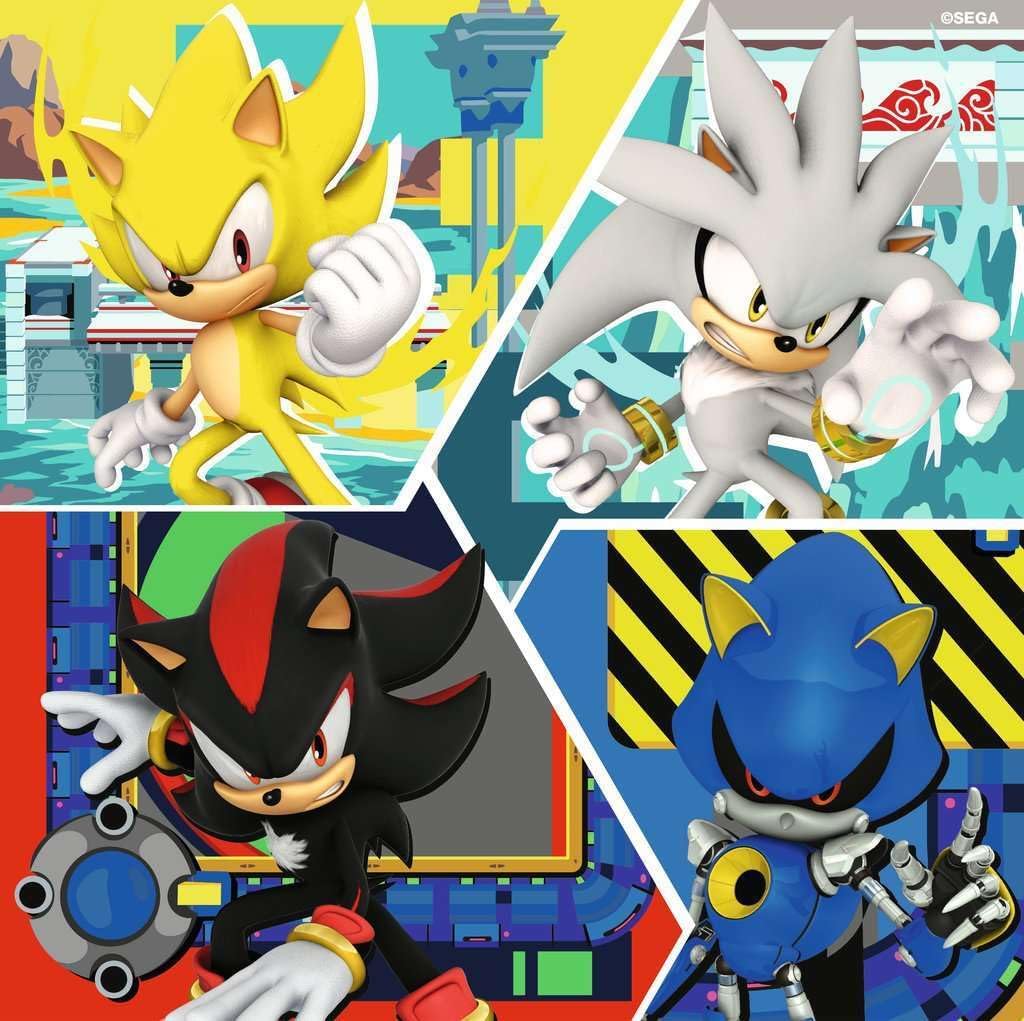 Ravensburger Sonic The Hedgehog 3x 49-Piece Jigsaw Puzzles - Kids Puzzle Set for Ages 5+ 6