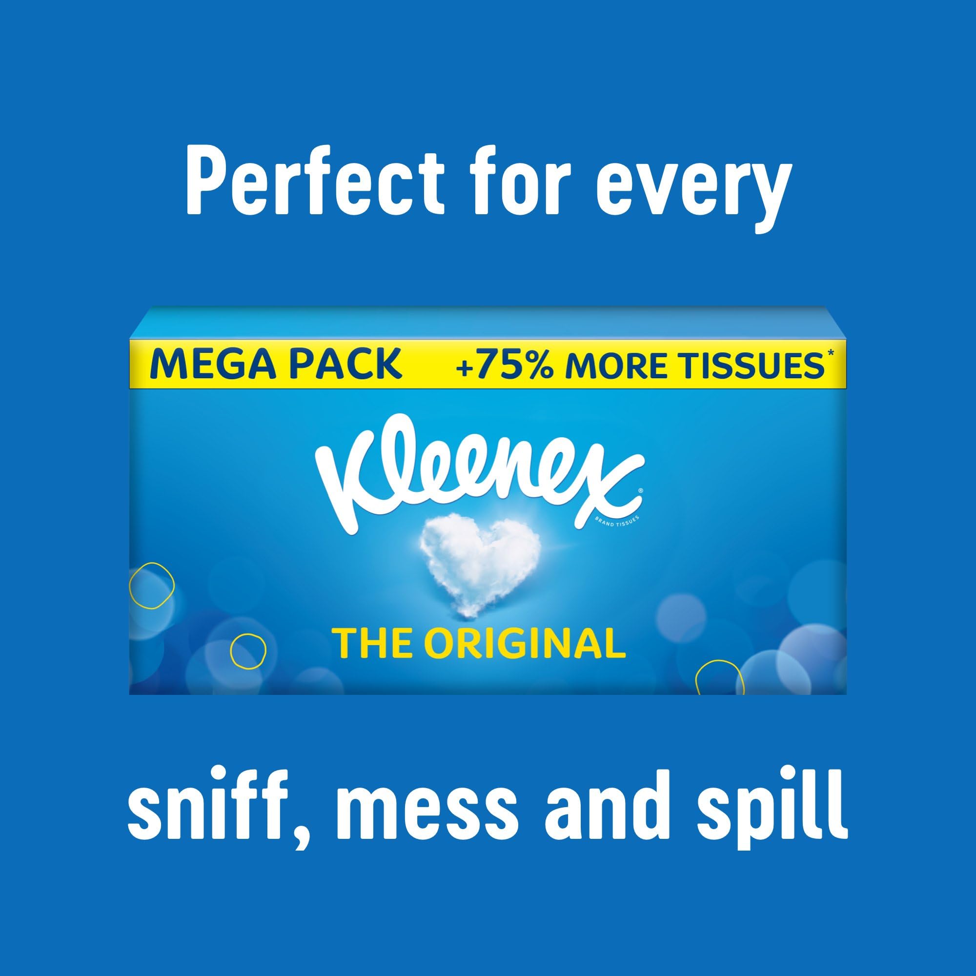 Kleenex Original Tissues - 3 Ply Soft & Strong Unscented Facial Tissues | 112 Sheets