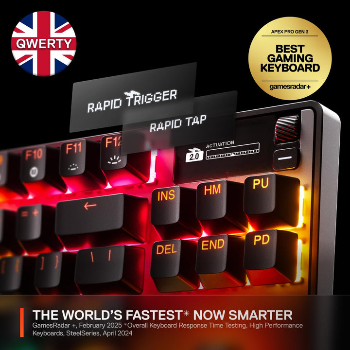 SteelSeries Apex Pro TKL Gen 3 (2025) - HyperMagnetic Gaming Keyboard - Black