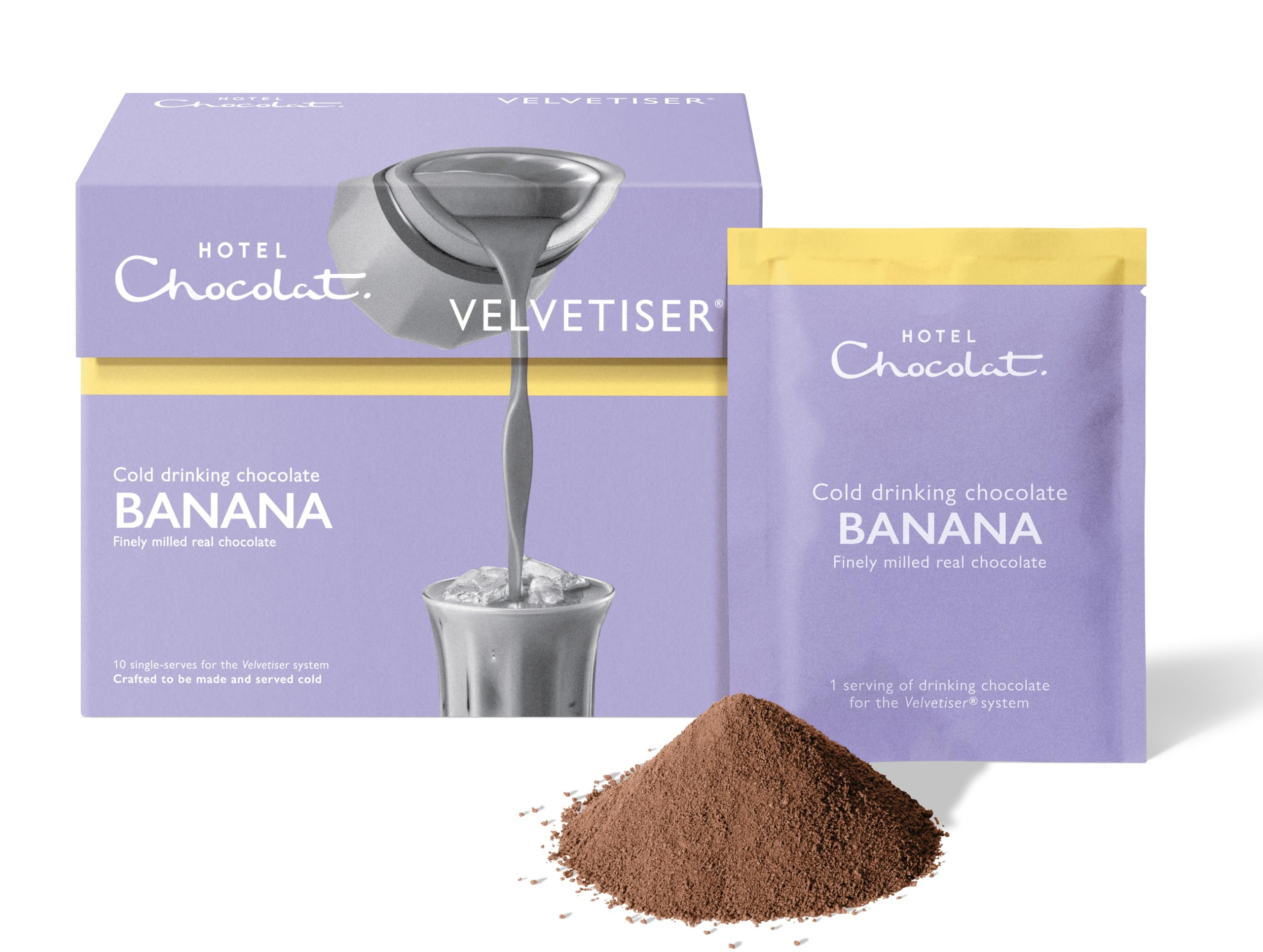 Hotel Chocolat - Banana Cold Chocolate Sachets for Velvetiser® System (10 Pack) 1