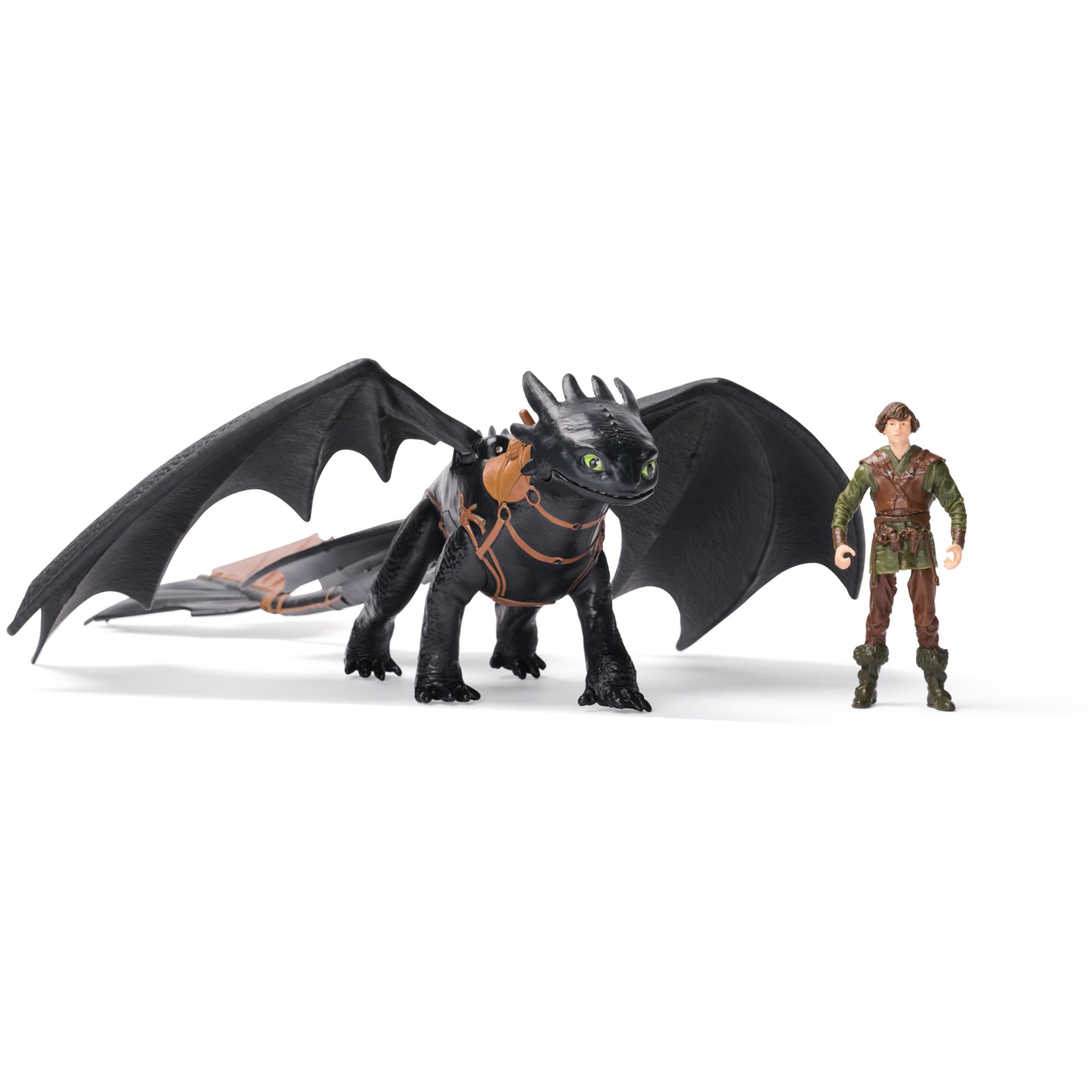 Dreamworks Dragons How to Train Your Dragon Toothless & Hiccup Roaring Minis - 7.5 cm Viking Figure with 33 cm Dragon Toy 1