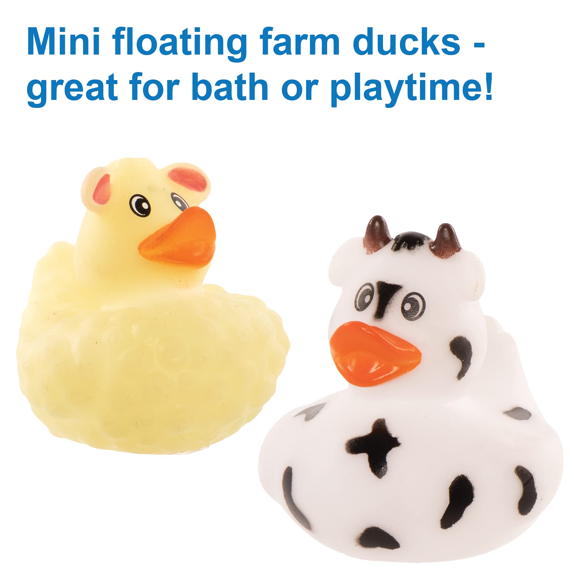 Baker Ross Farm Rubber Duck Bath Toys - Pack of 8 (Model FE326) 5