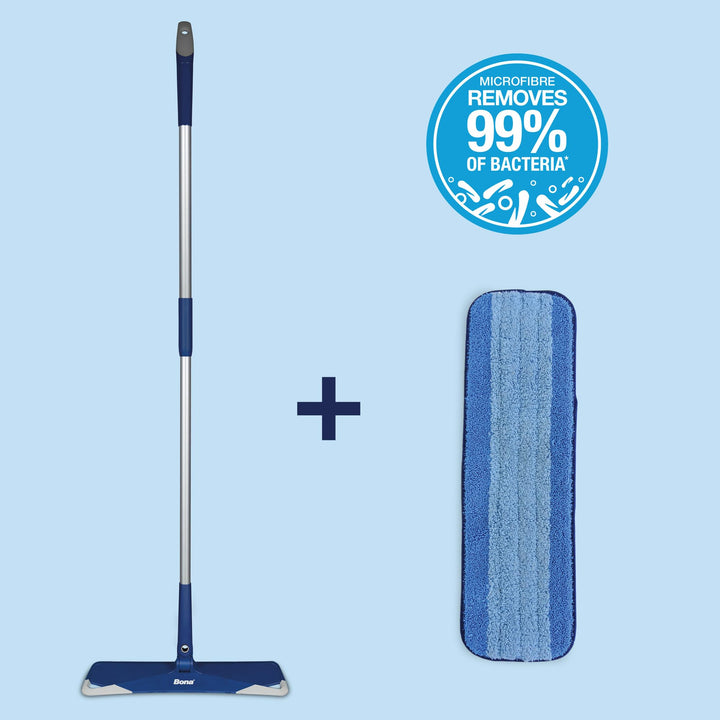 Bona - Premium Microfibre Floor Mop Kit Extra Large Adjustable Flat Mop