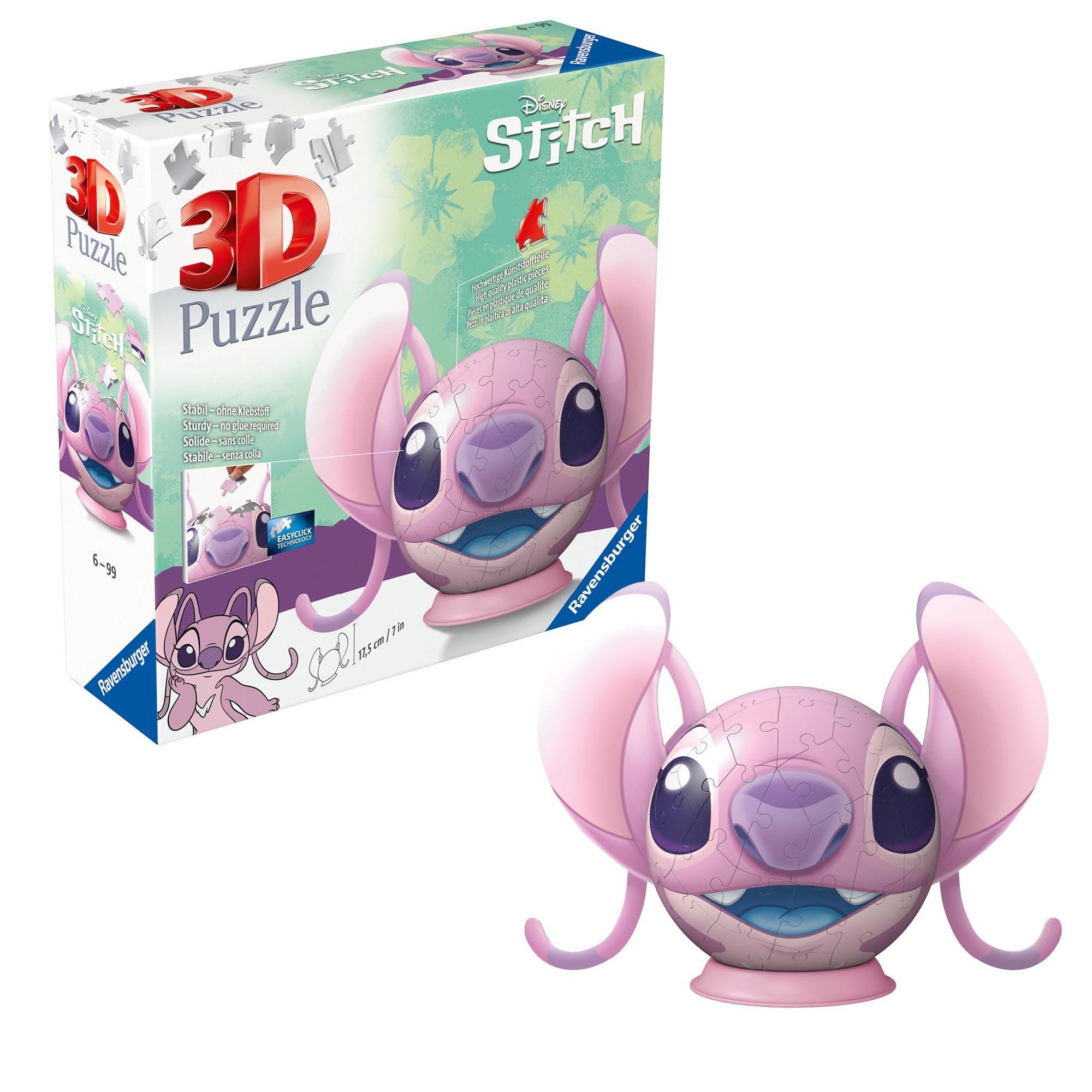Ravensburger Disney Stitch Angel with Ears 72-Piece 3D Jigsaw Puzzle - Ages 6+