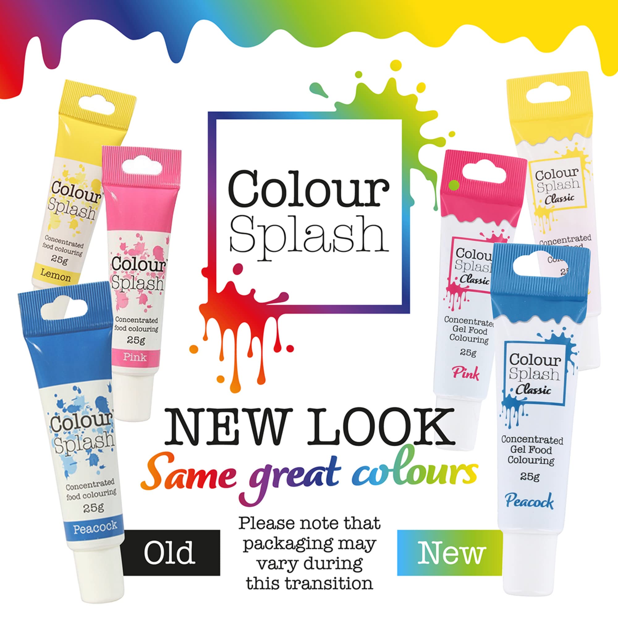Colour Splash - Reds 5 Pack Food Colouring Gels, Highly Concentrated, Easy to Use Squeezy Tubes for Cakes & Icing 6