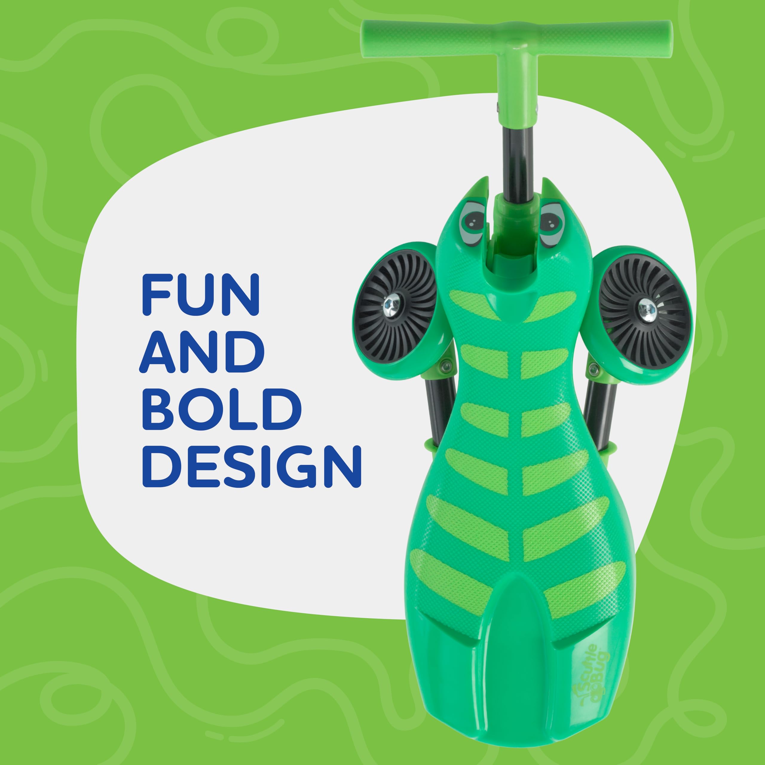 Scuttlebug 3-Wheel Foldable Ride-On Tricycle - Grasshopper Design for 1-3 Year Olds 4