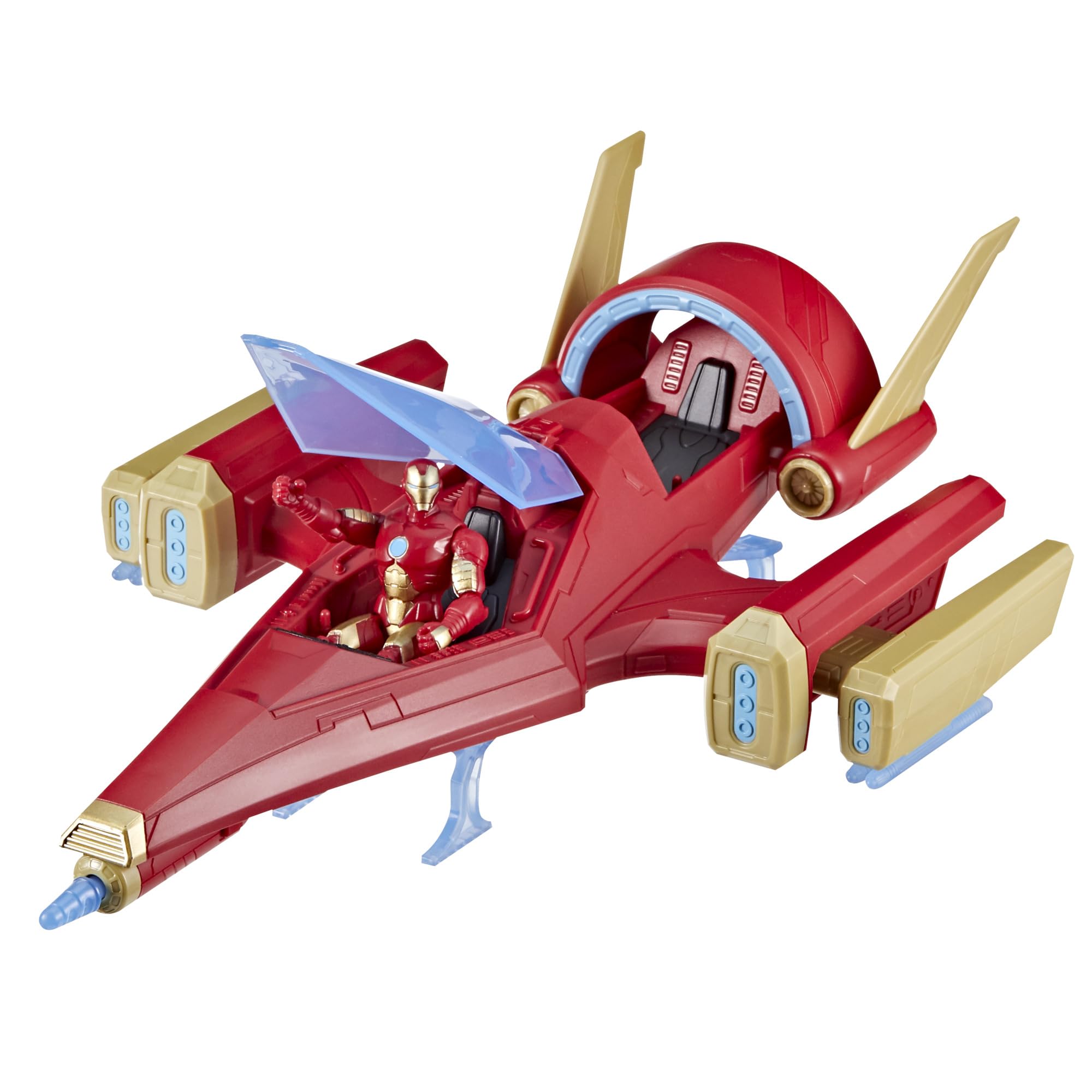 Hasbro Marvel Avengers Epic Hero Series Iron Man Repulsor Blast Battle Jet | 4-inch Figure 1